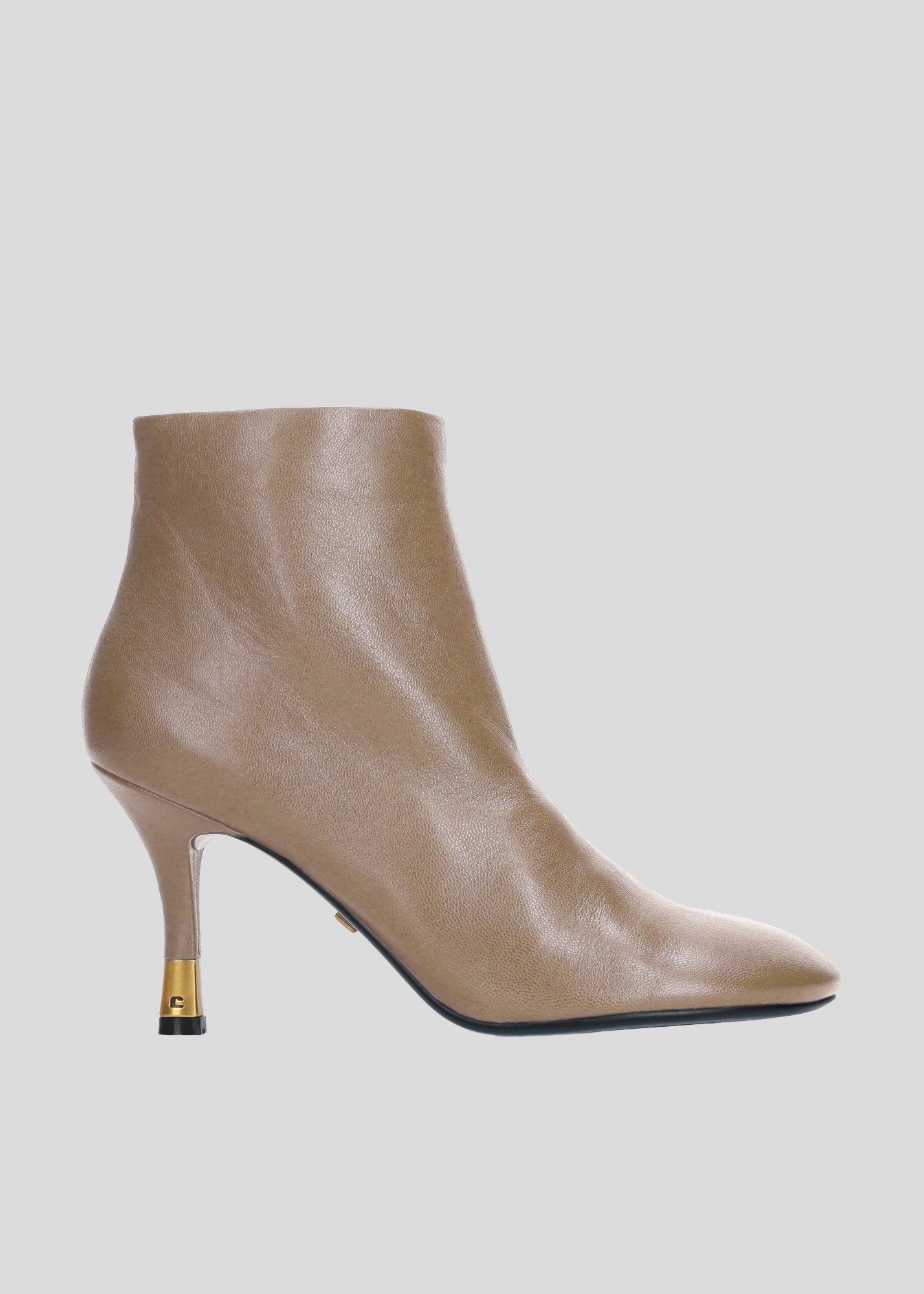 SOFT NAPPA TAUPE ANKLE BOOTS