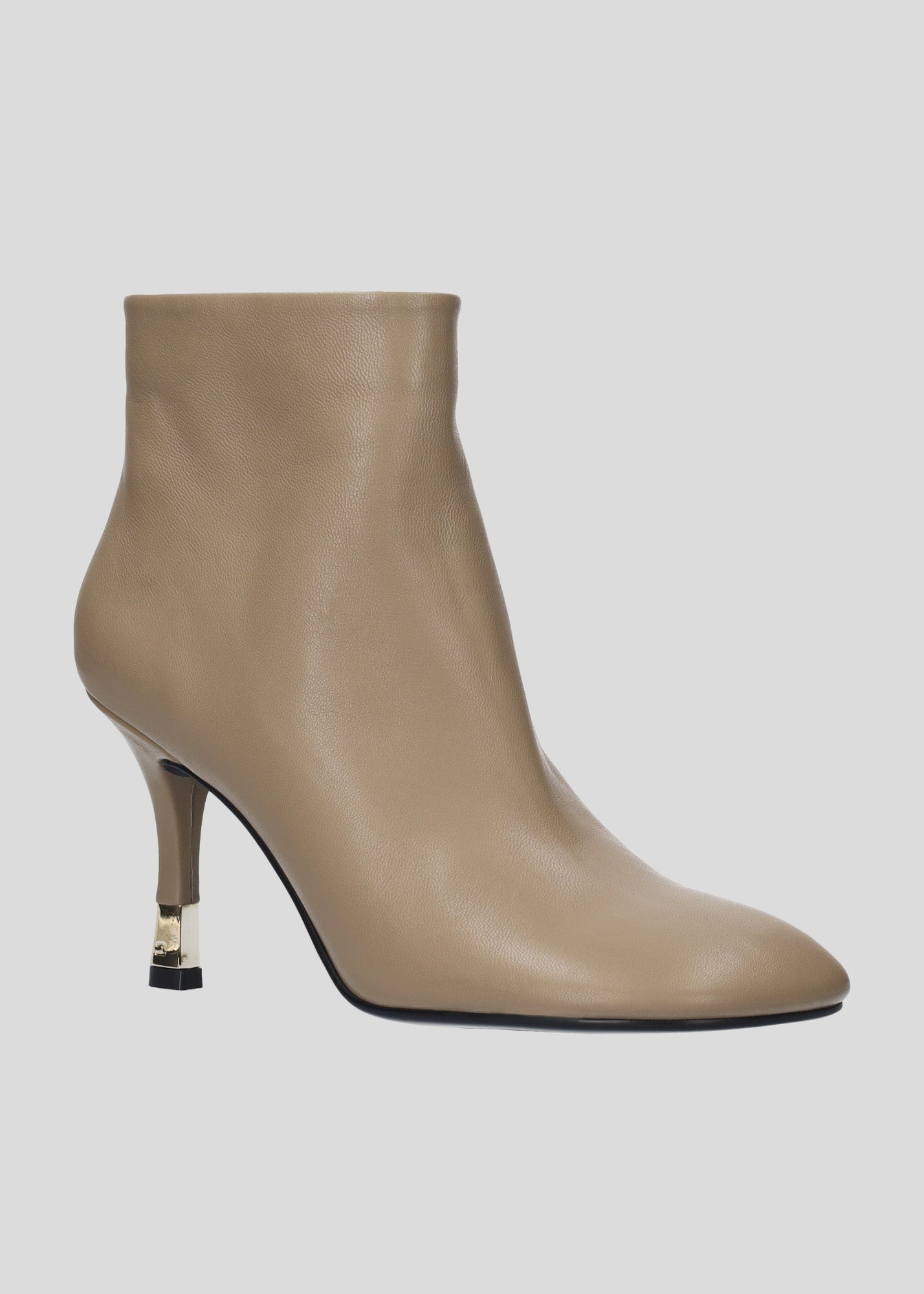 SOFT NAPPA TAUPE ANKLE BOOTS