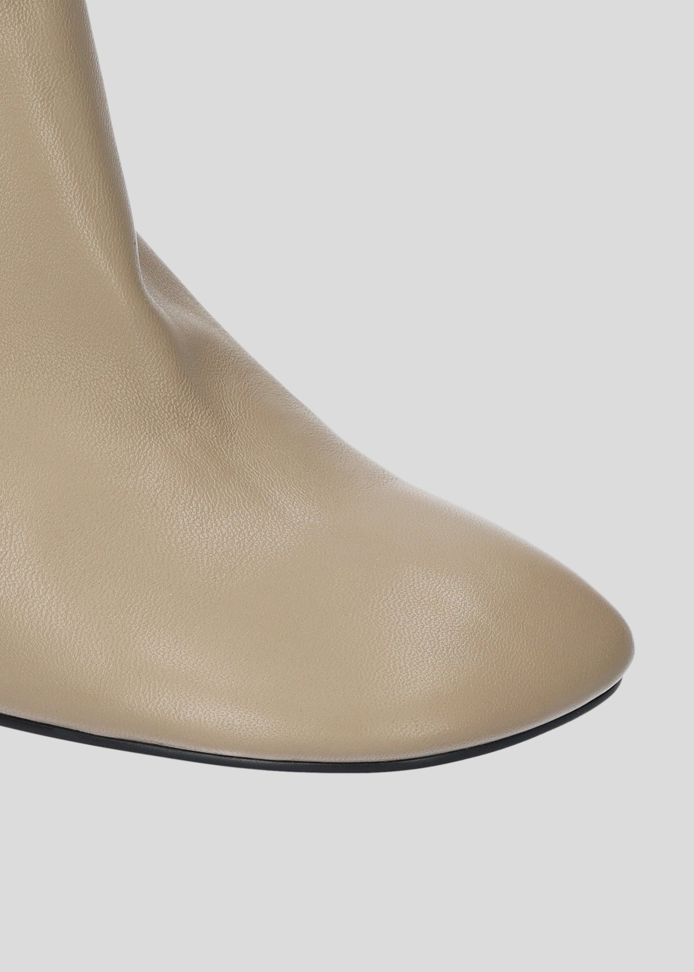 SOFT NAPPA TAUPE ANKLE BOOTS