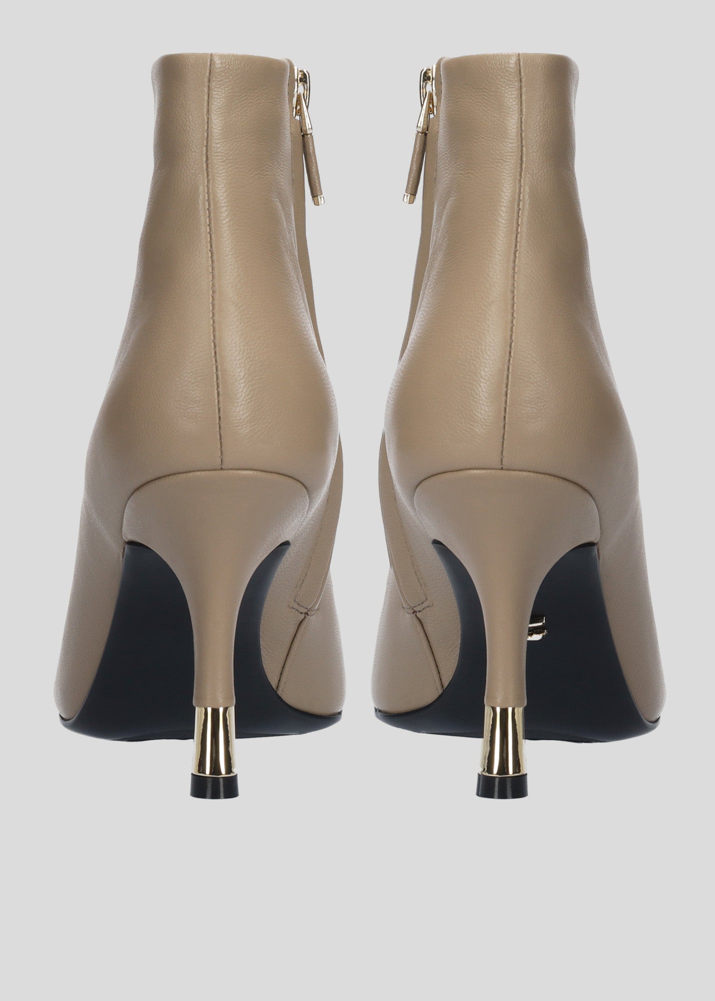 SOFT NAPPA TAUPE ANKLE BOOTS