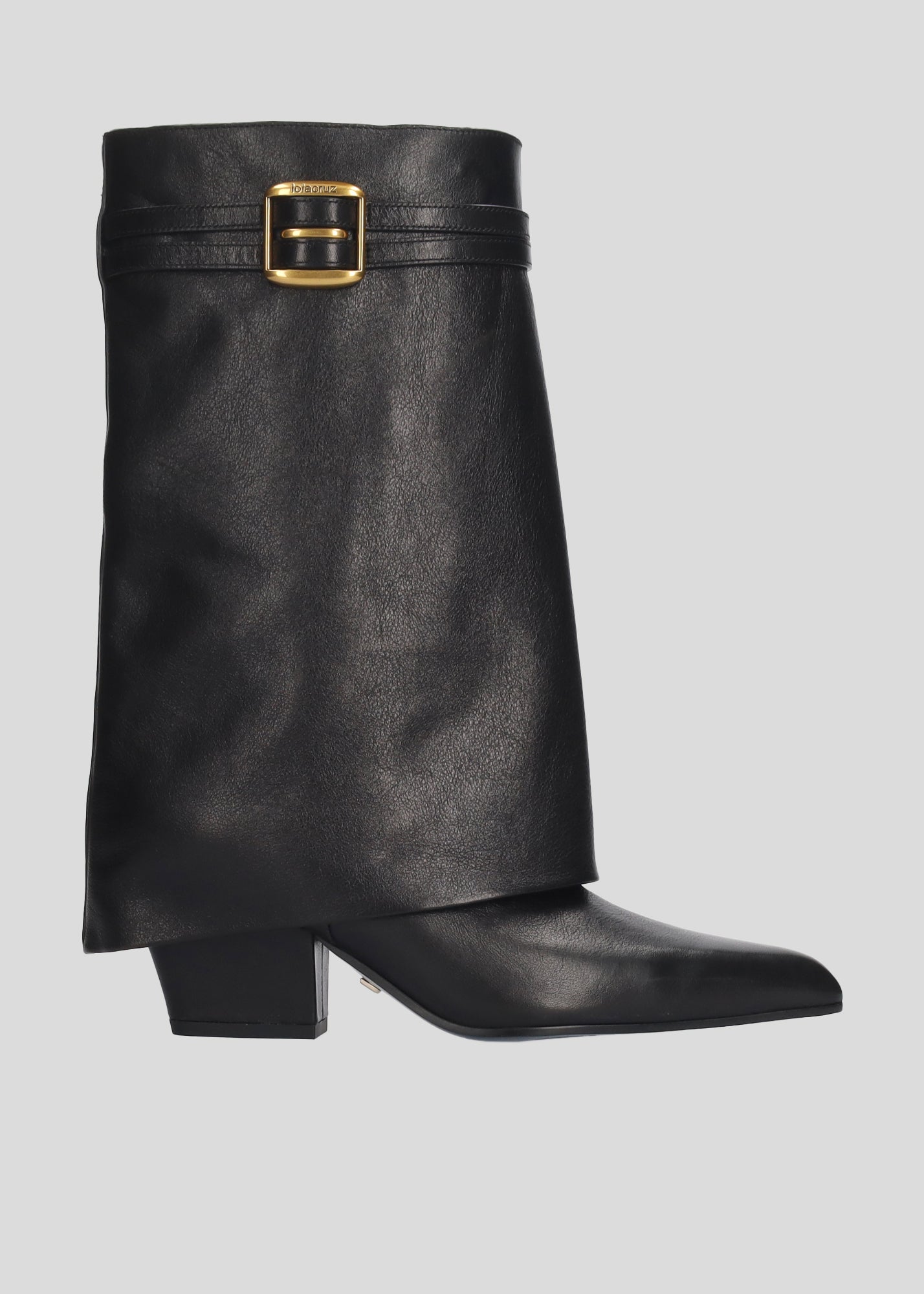 KID'S LEATHER BLACK BOOTS