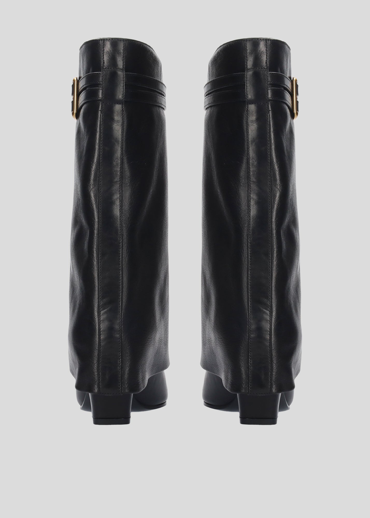 KID'S LEATHER BLACK BOOTS