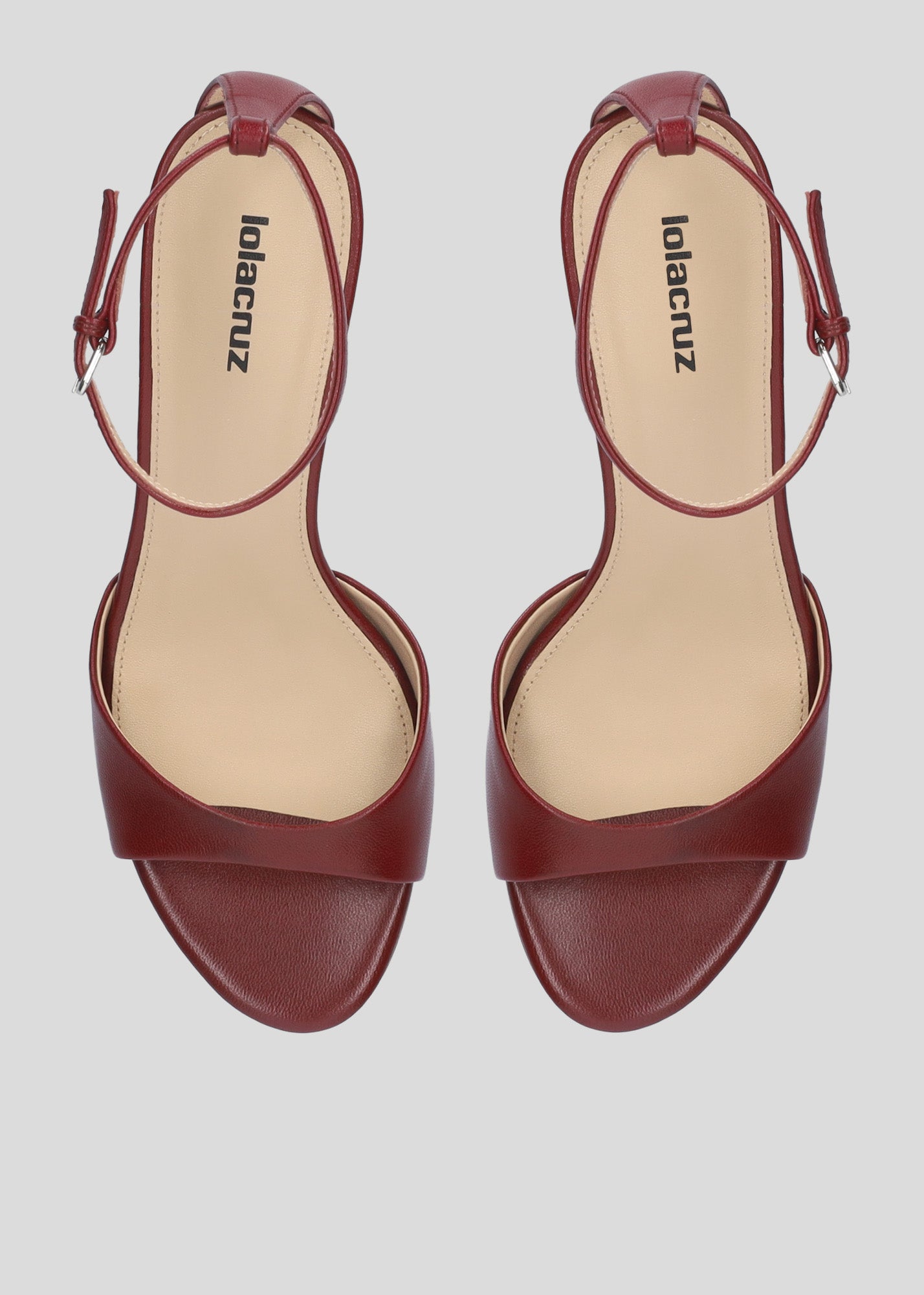 SANDALIA TACÓN BRANDI BURGUNDY