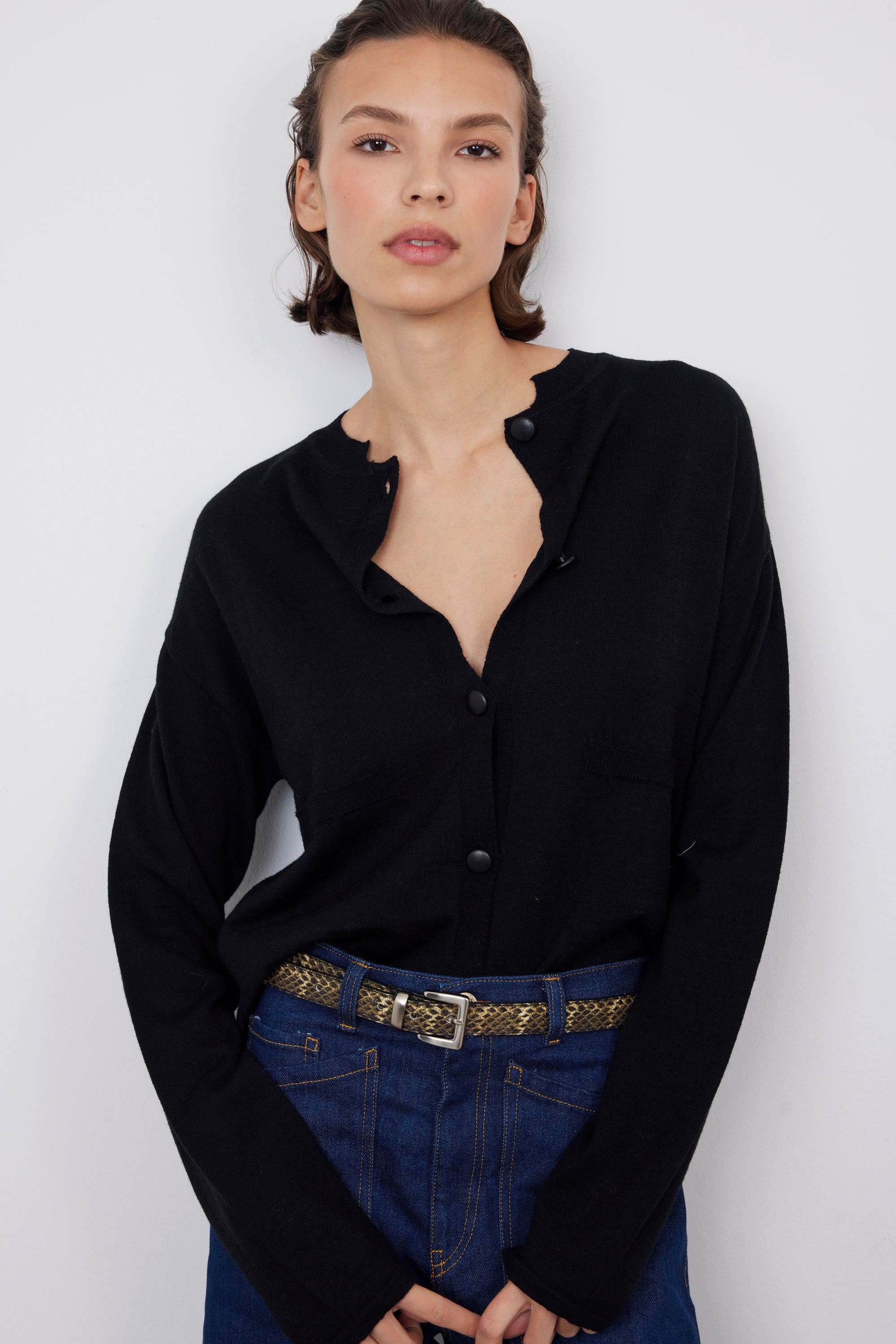 KATHIE BLACK CARDIGAN