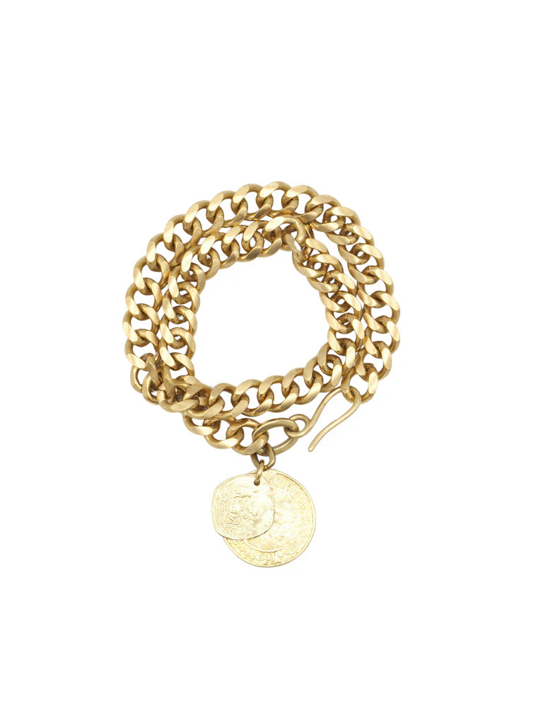 2 CHAINS BRACELET dorado