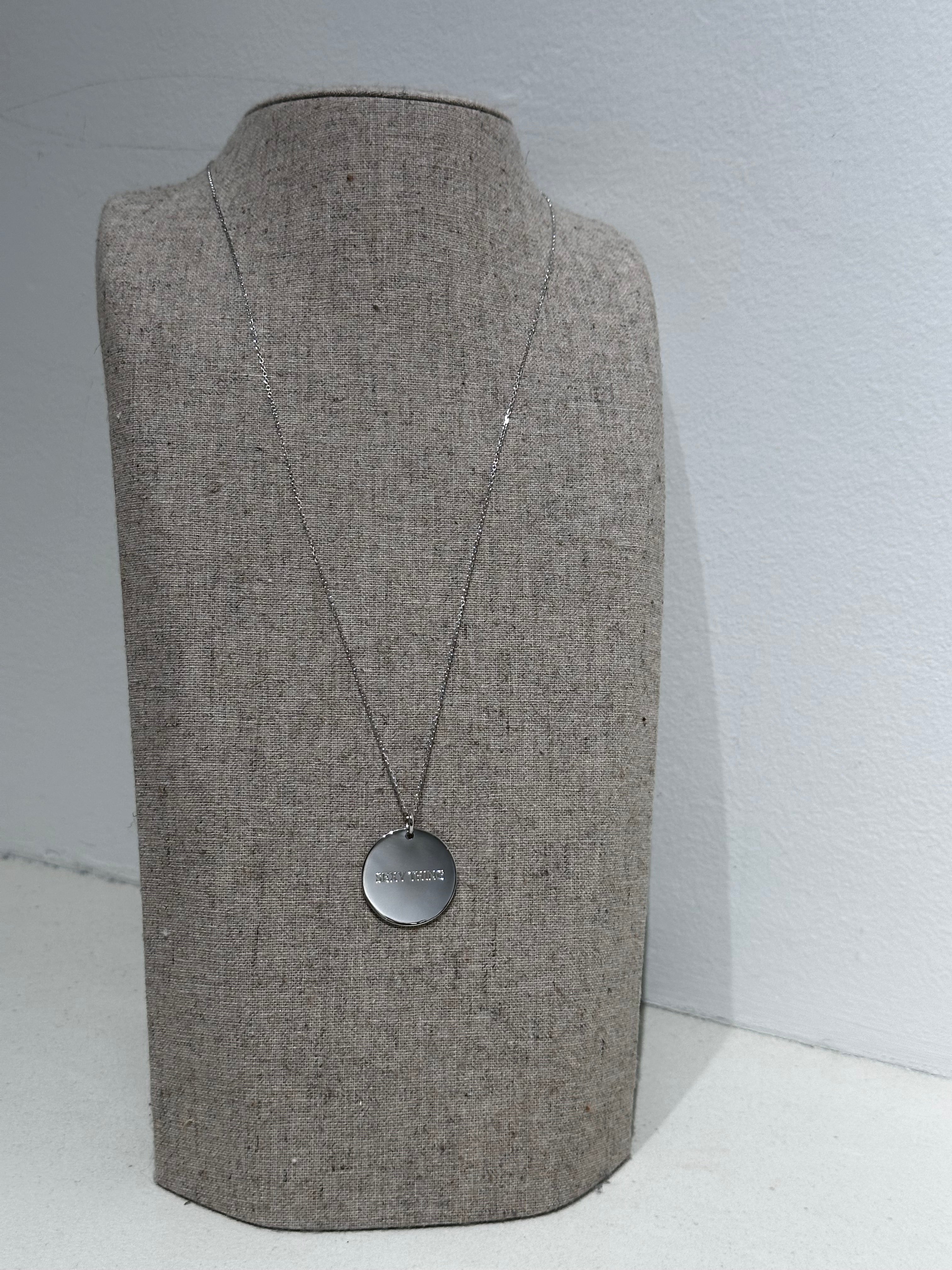 SILVER MEDAL NECKLACE