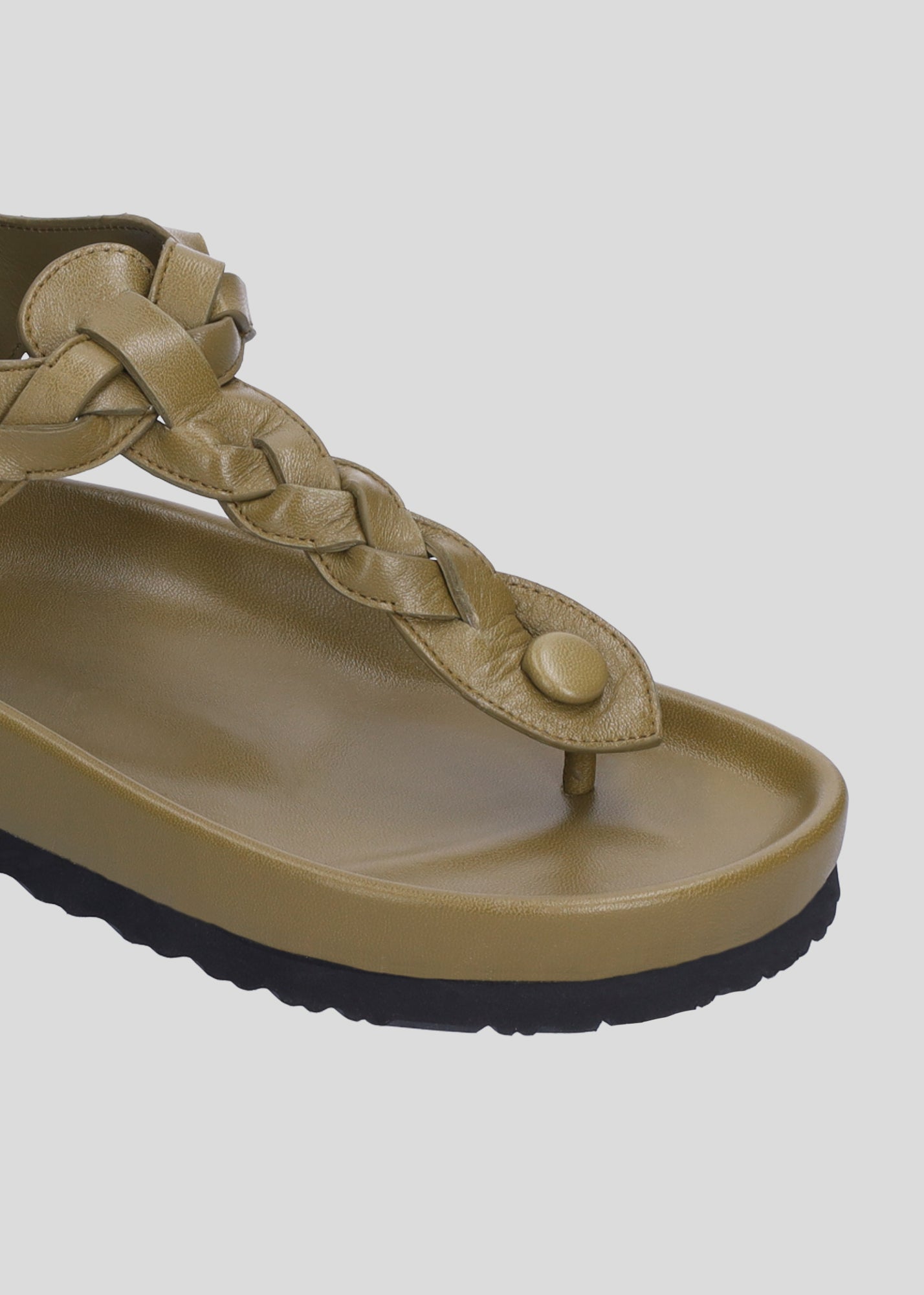 SANDALS NAPA SHINY OLIVA