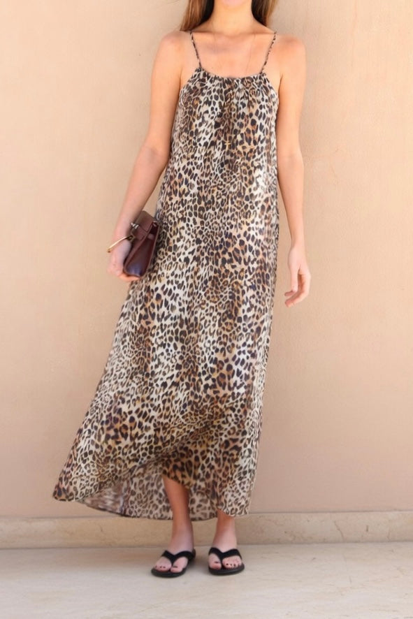 VESTIDO MARIANA LEOPARDO MARRÓN