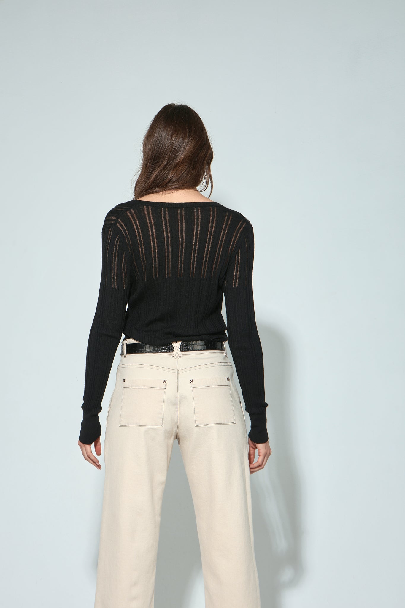 CARDIGAN VEGA CUELLO REDONDO LANA NEGRO