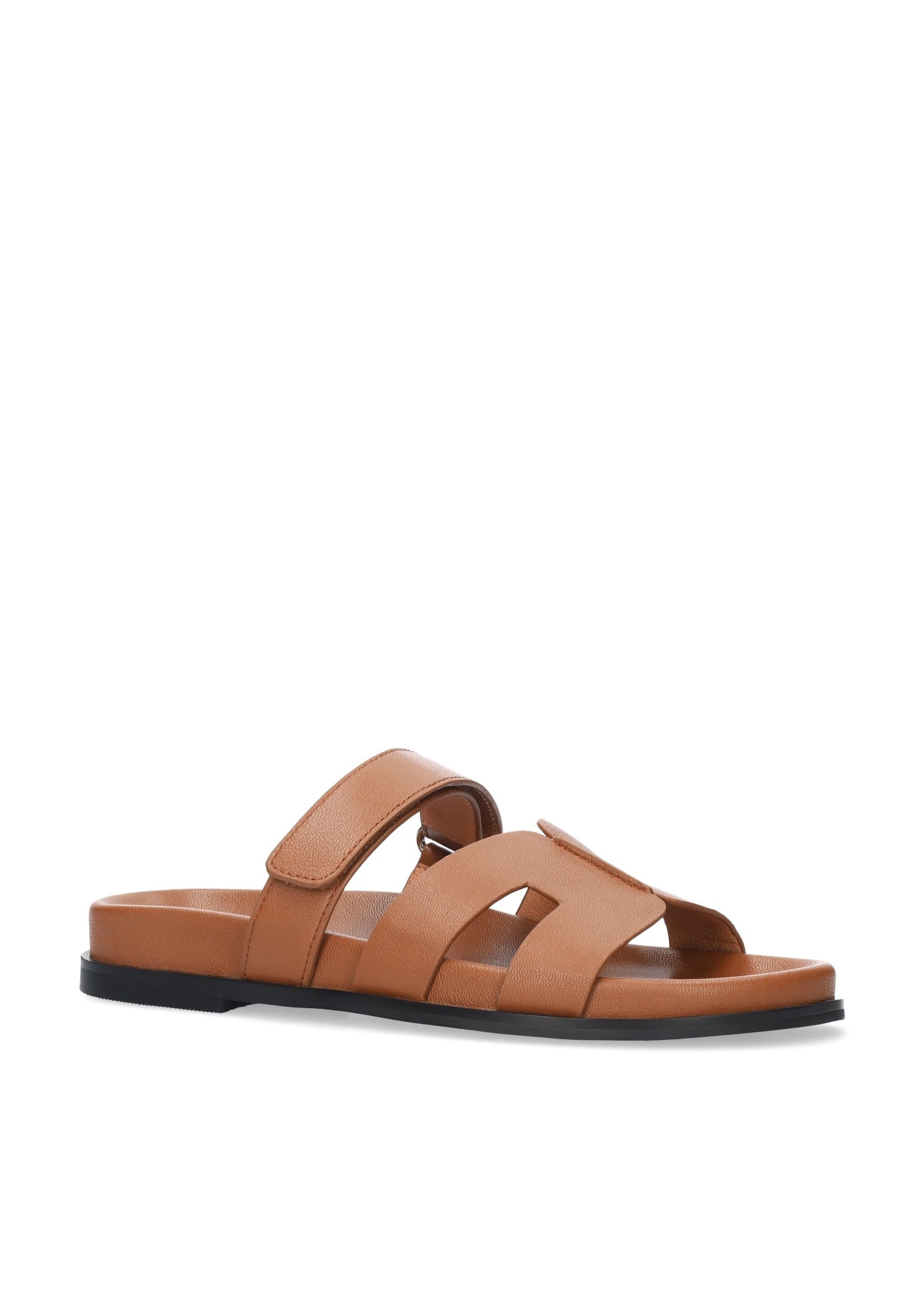 MINDY LEATHER FLAT SANDALS