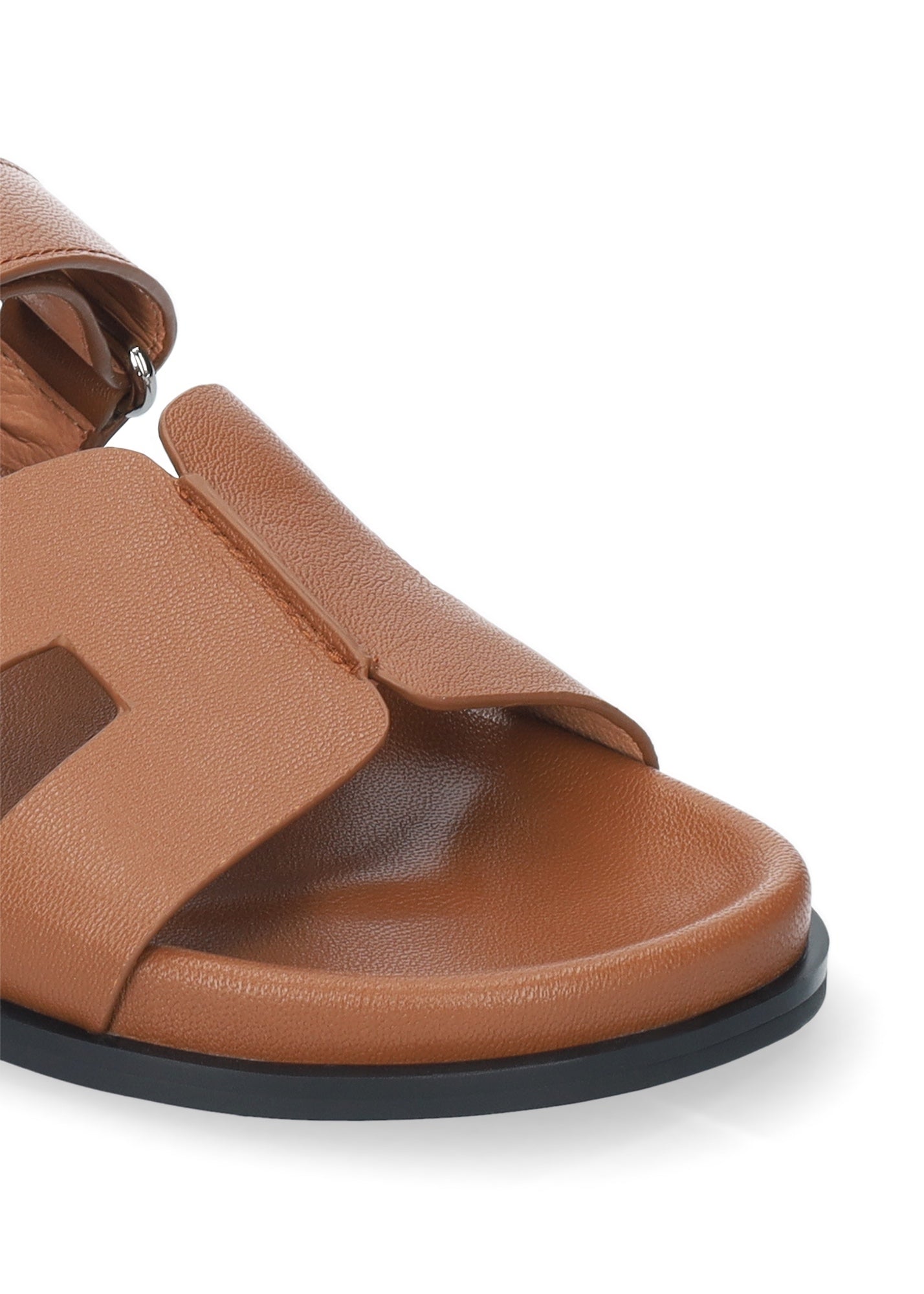 MINDY LEATHER FLAT SANDALS