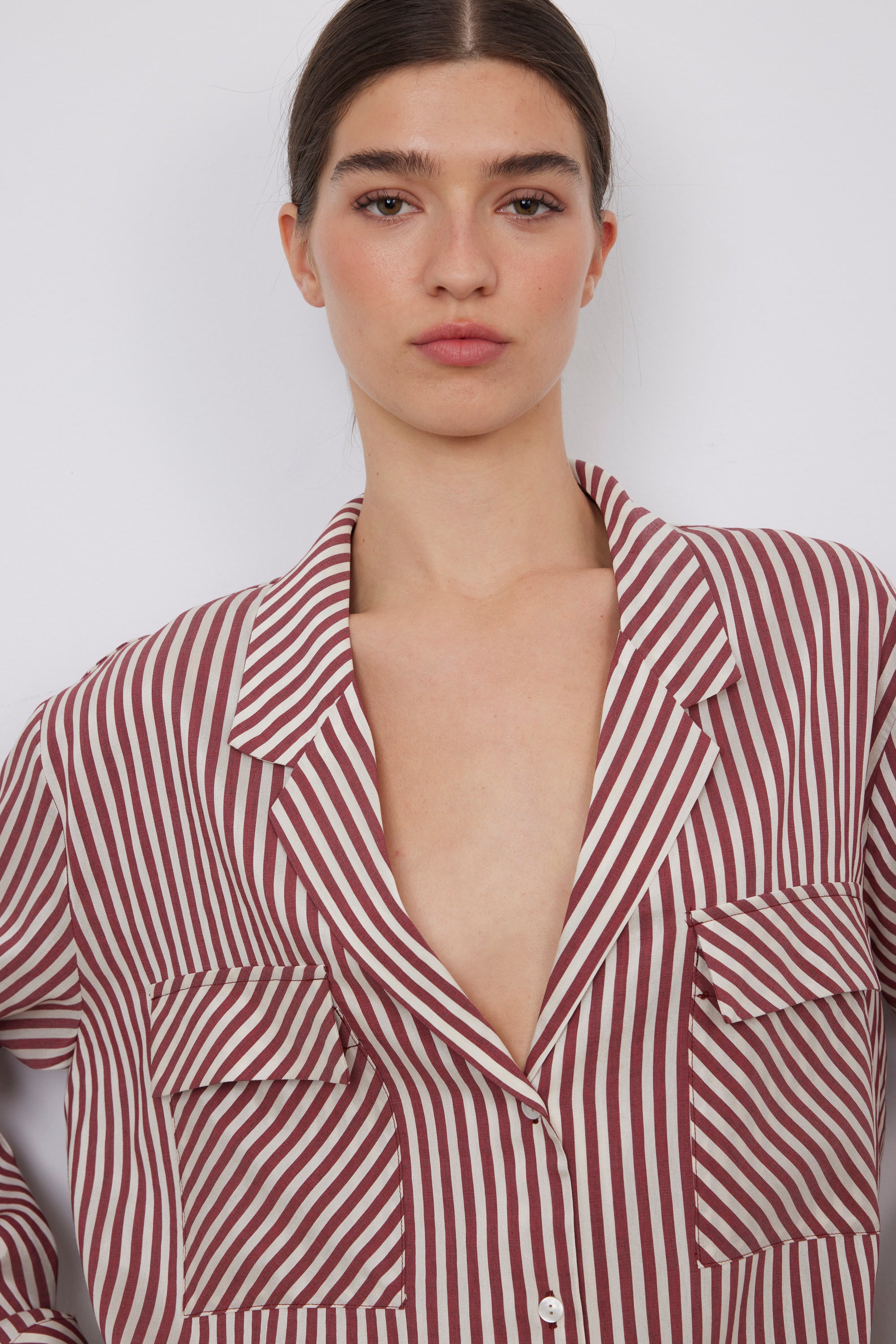 SANDRA BURGUNDY SHIRT