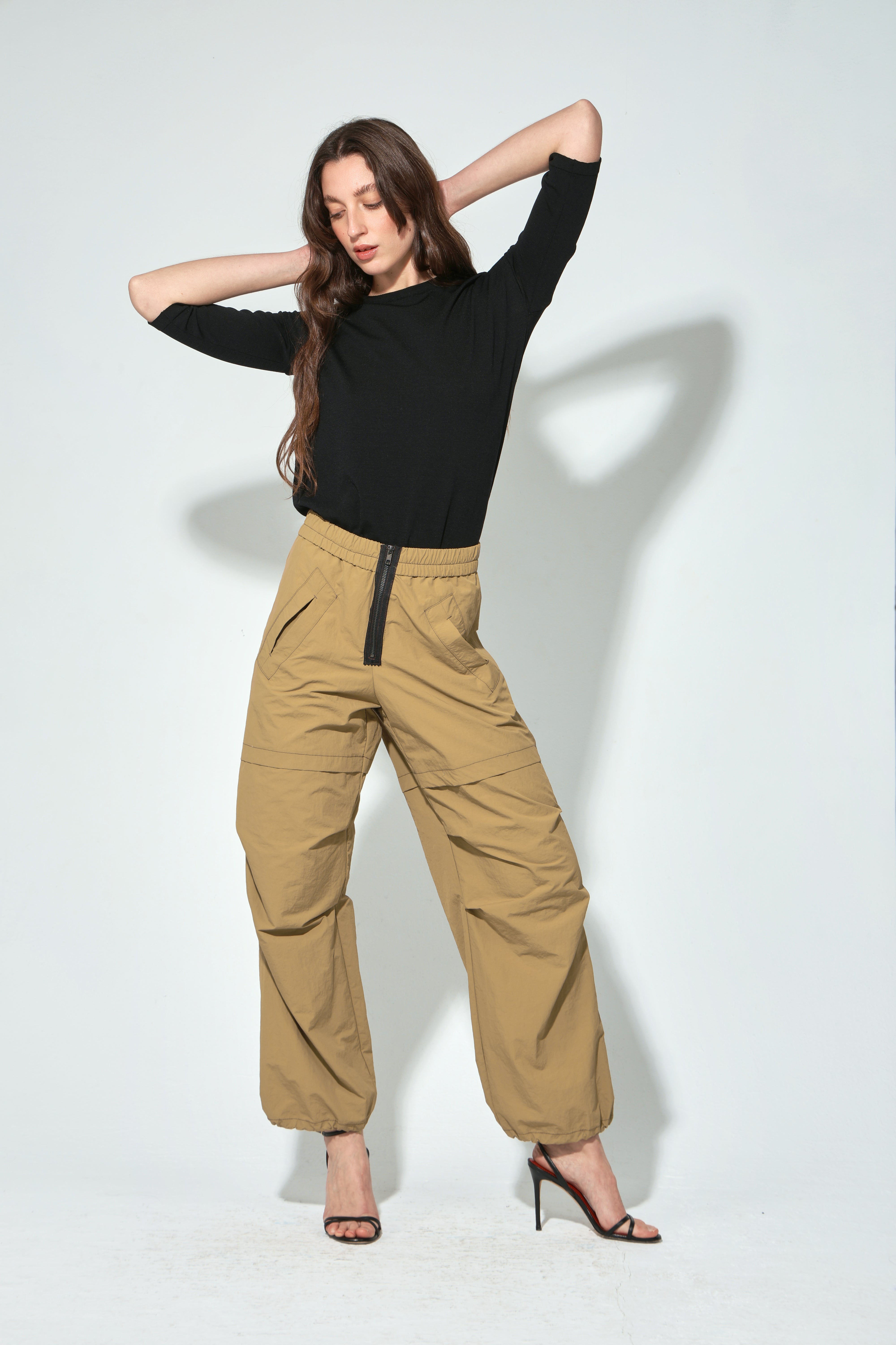 MICAELA THREE-QUARTER SLEEVE JERSEY BLACK