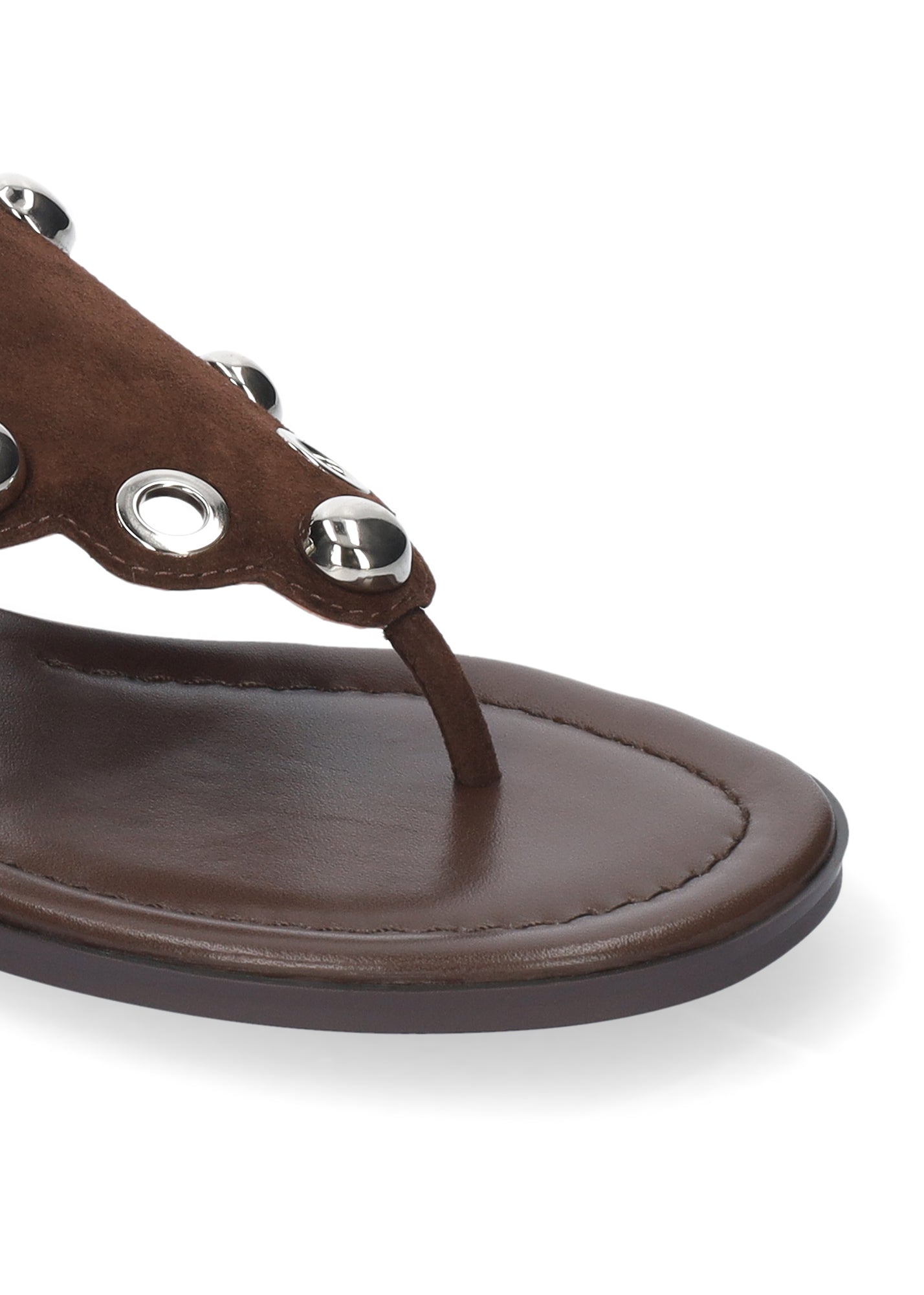 SANDALIA VIVIENNE FLAT DARK BROWN