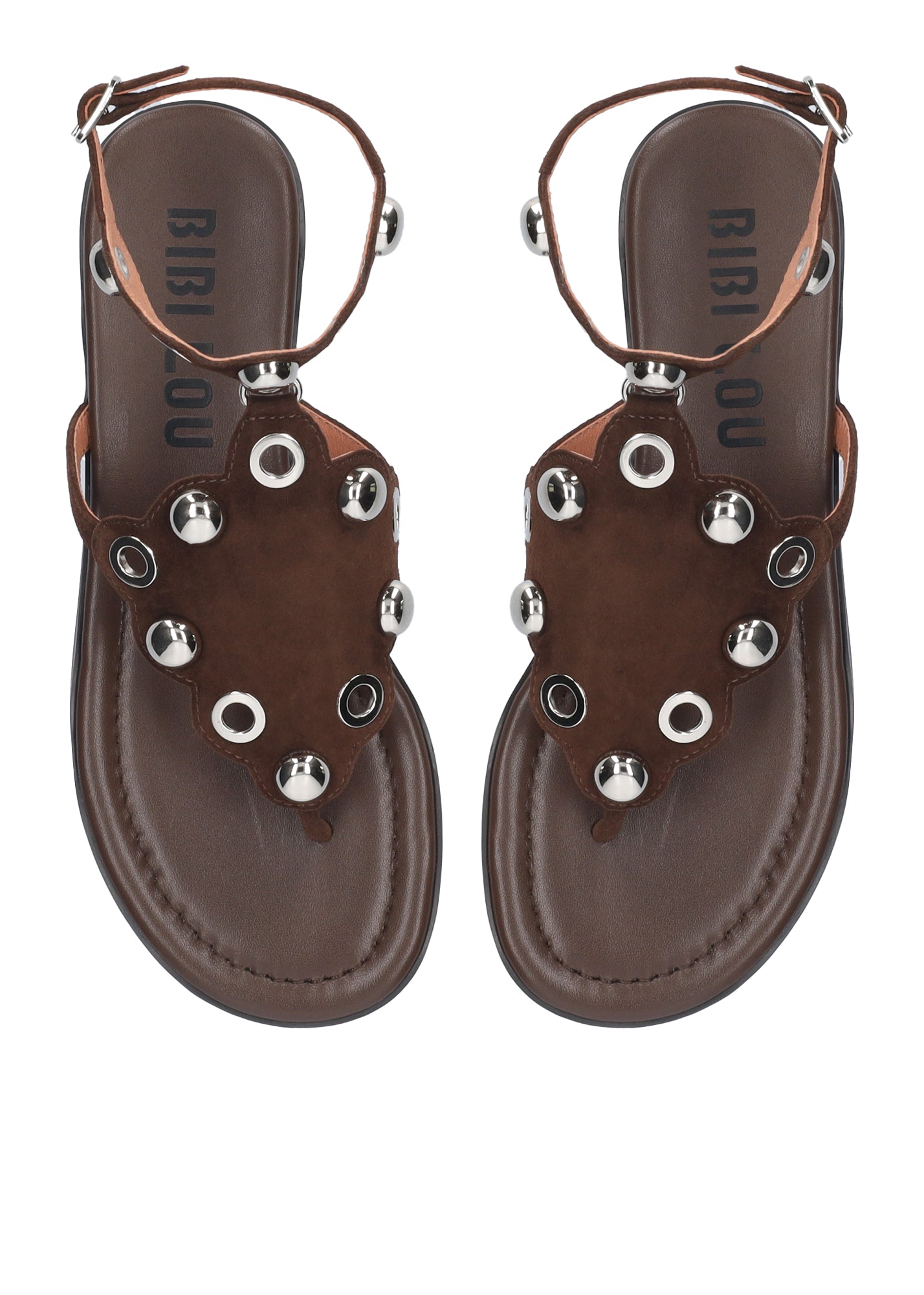 SANDALIA VIVIENNE FLAT DARK BROWN