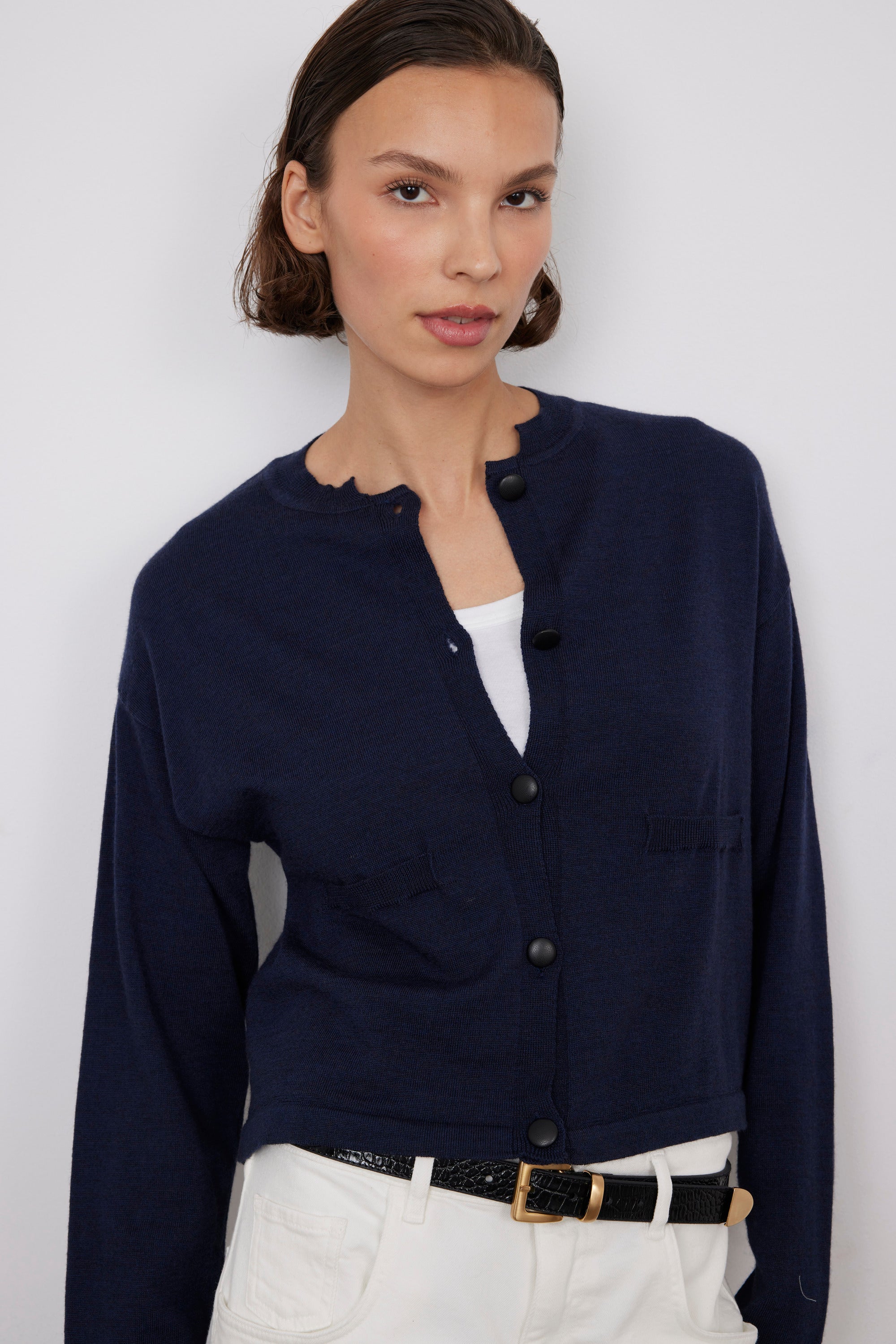 KATHIE NAVY FW25 CARDIGAN