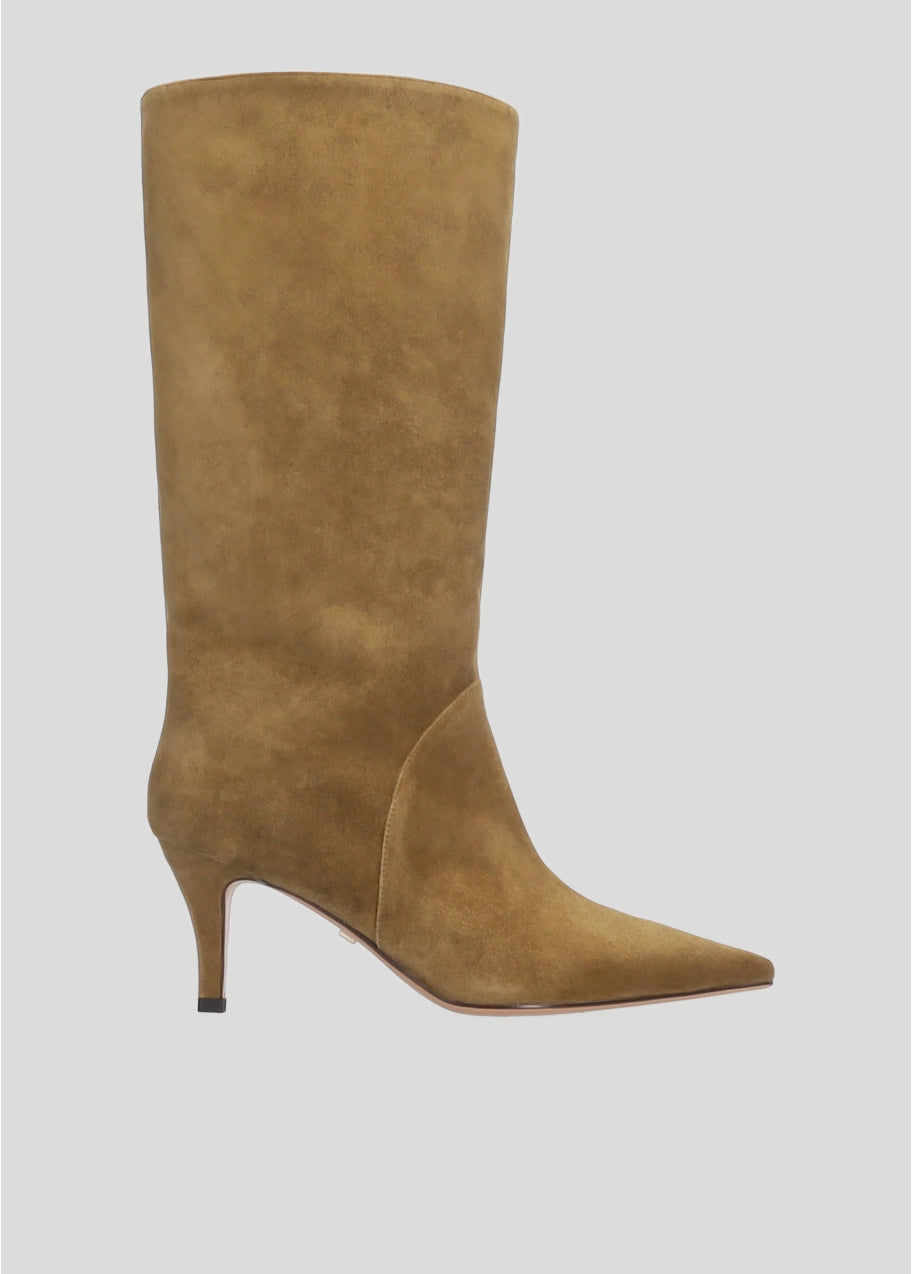 KID'S SUEDE LEATHER OLIVE BOOTS