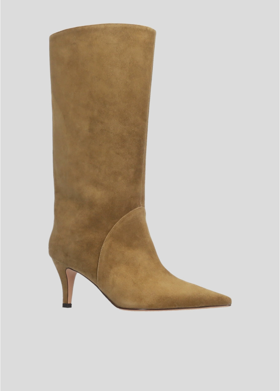 KID'S SUEDE LEATHER OLIVE BOOTS