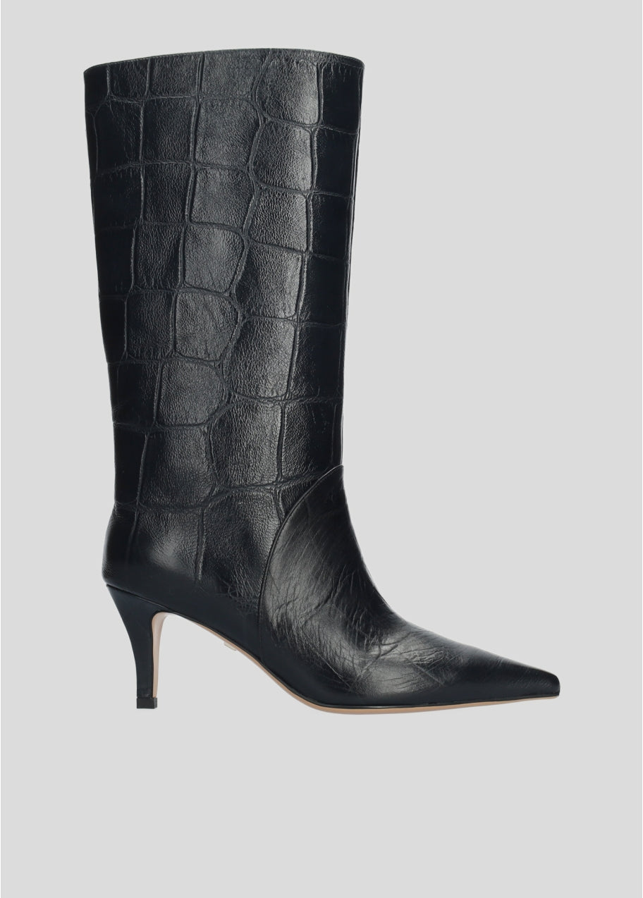 COCO LEATHER BLACK BOOTS