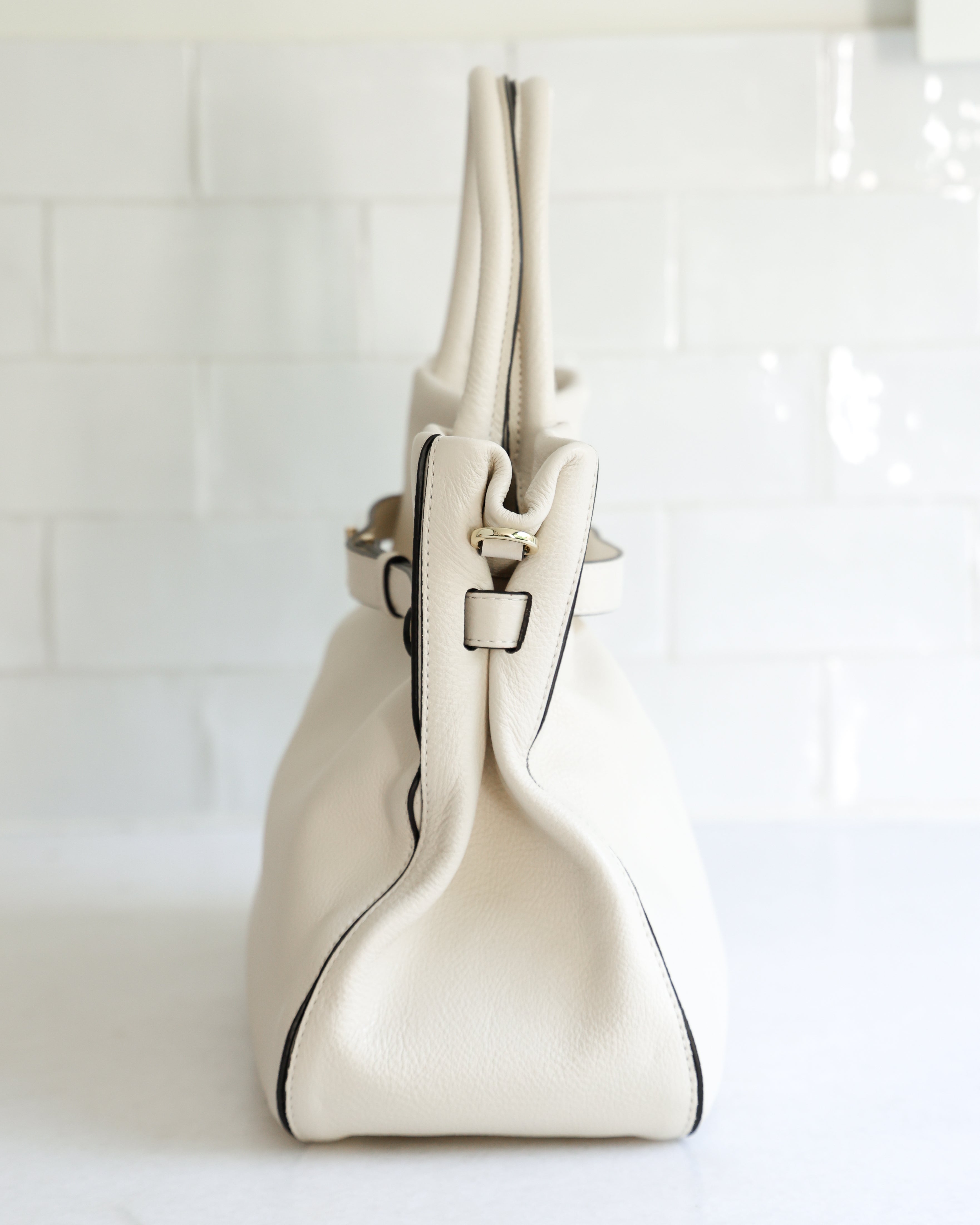 SIENNA SMALL LEATHER BAG BEIGE