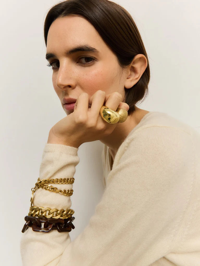 2 CHAINS BRACELET dorado