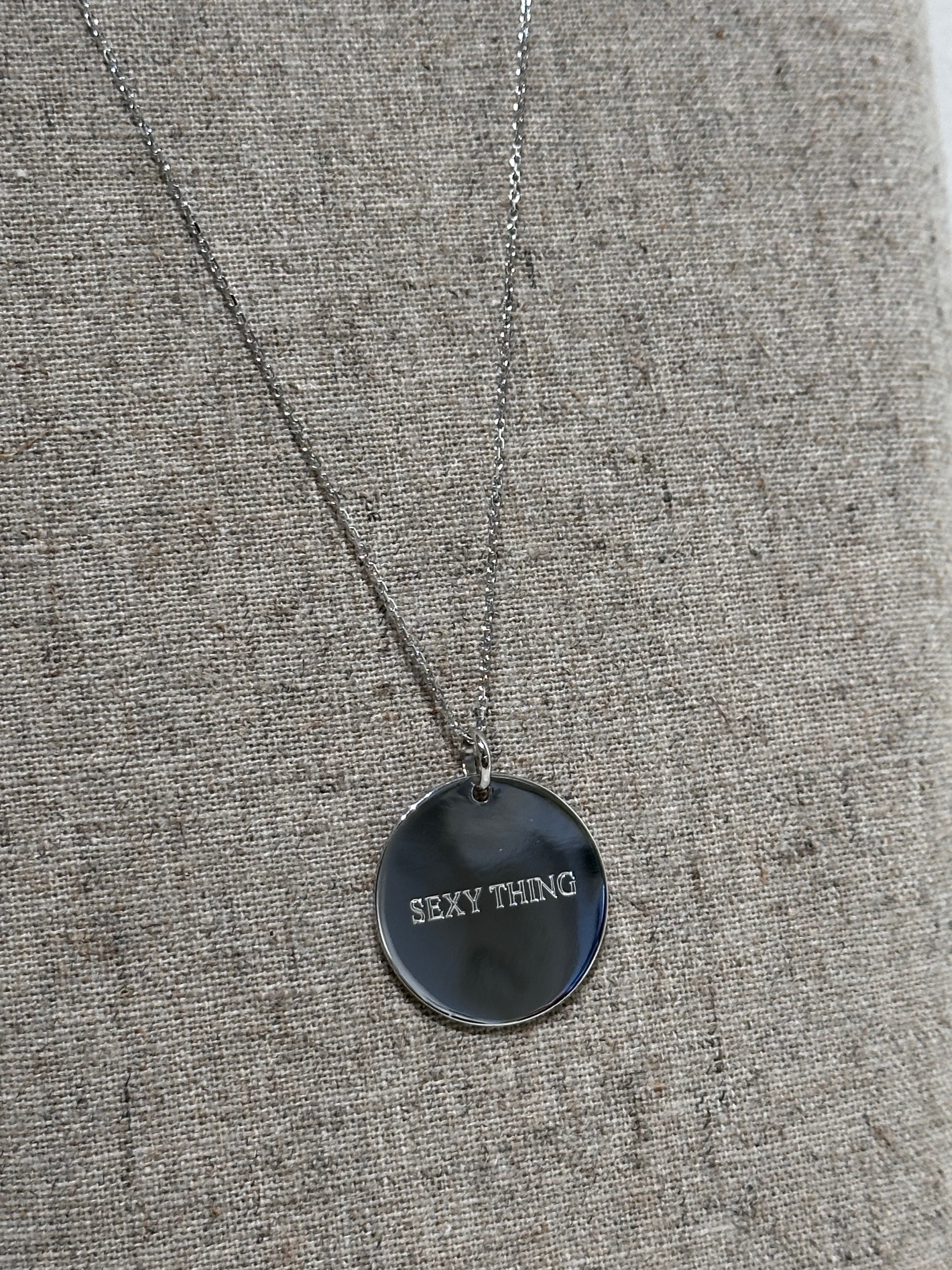 SILVER MEDAL NECKLACE