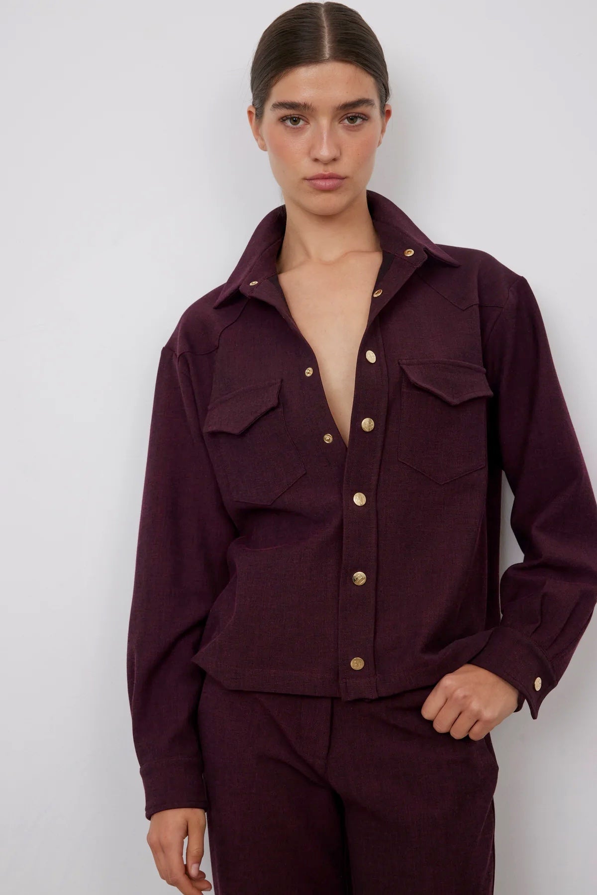 SHIRT ADRIANA BURGUNDY