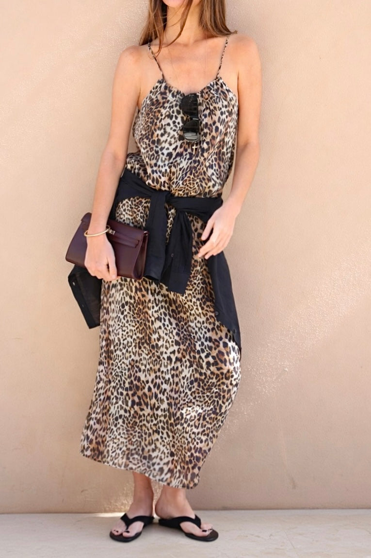 VESTIDO MARIANA LEOPARDO MARRÓN