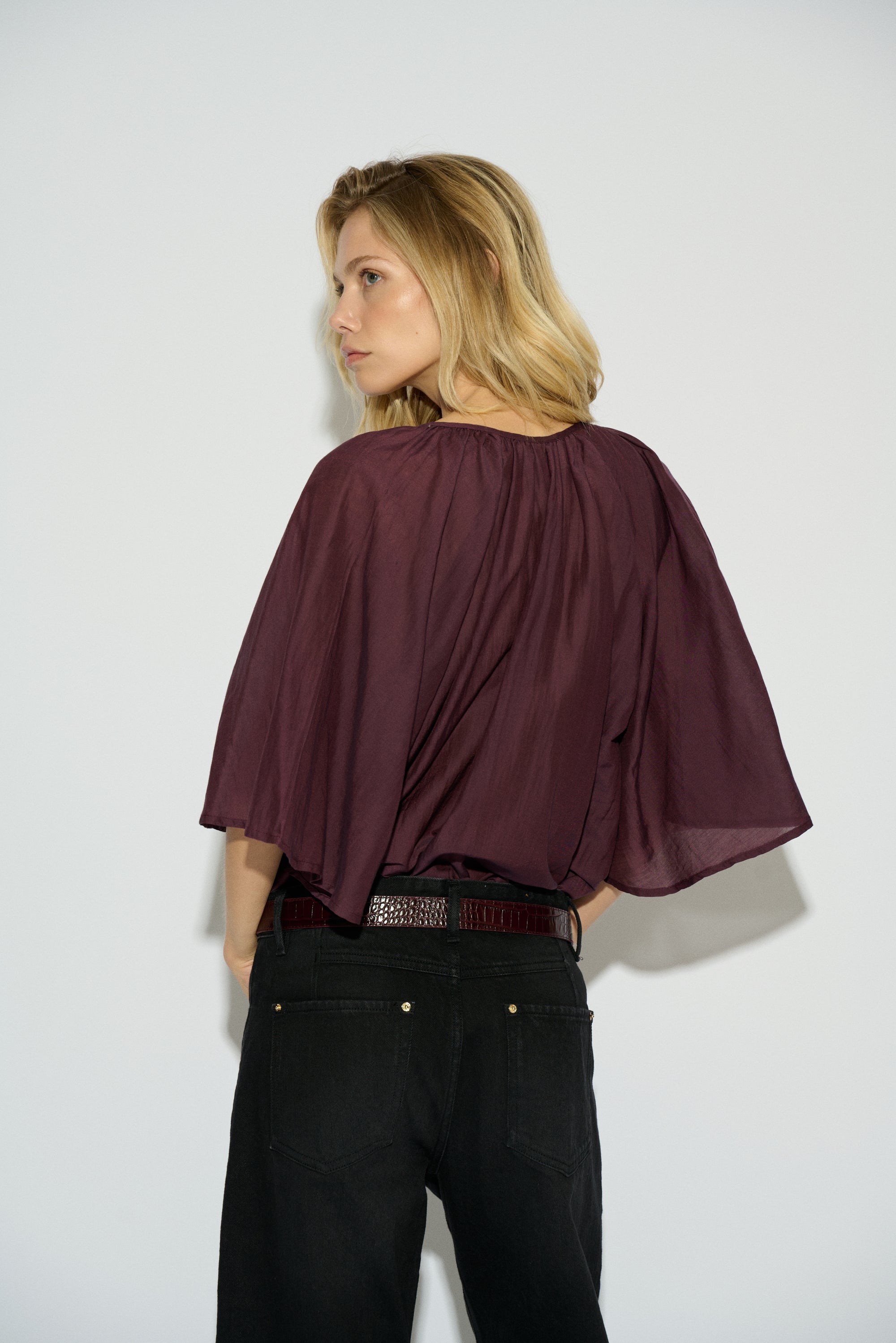 CASILDA OVERSIZE BLOUSE BURGUNDY