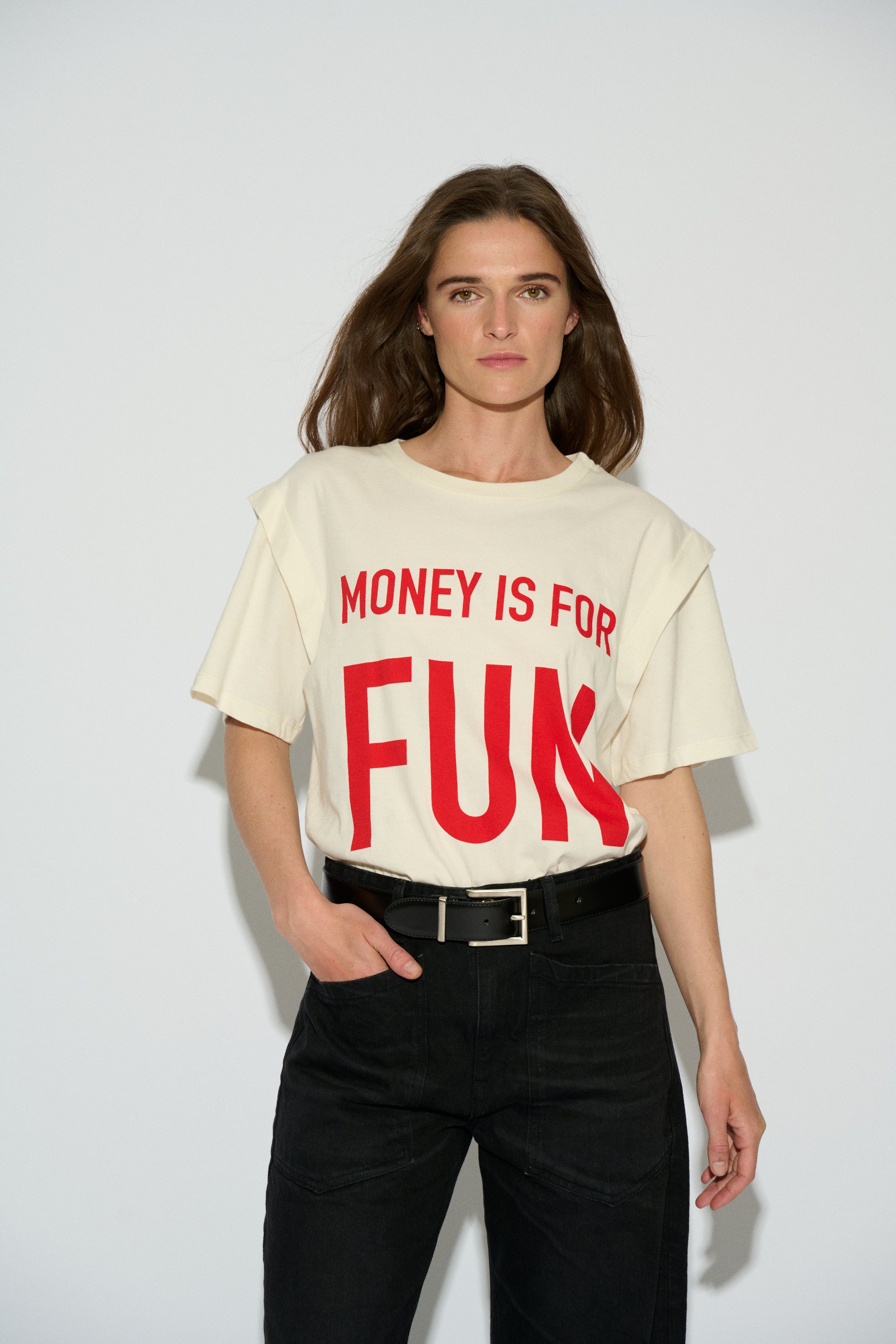 CAMISETA FUN MANGA CORTA CRUDO