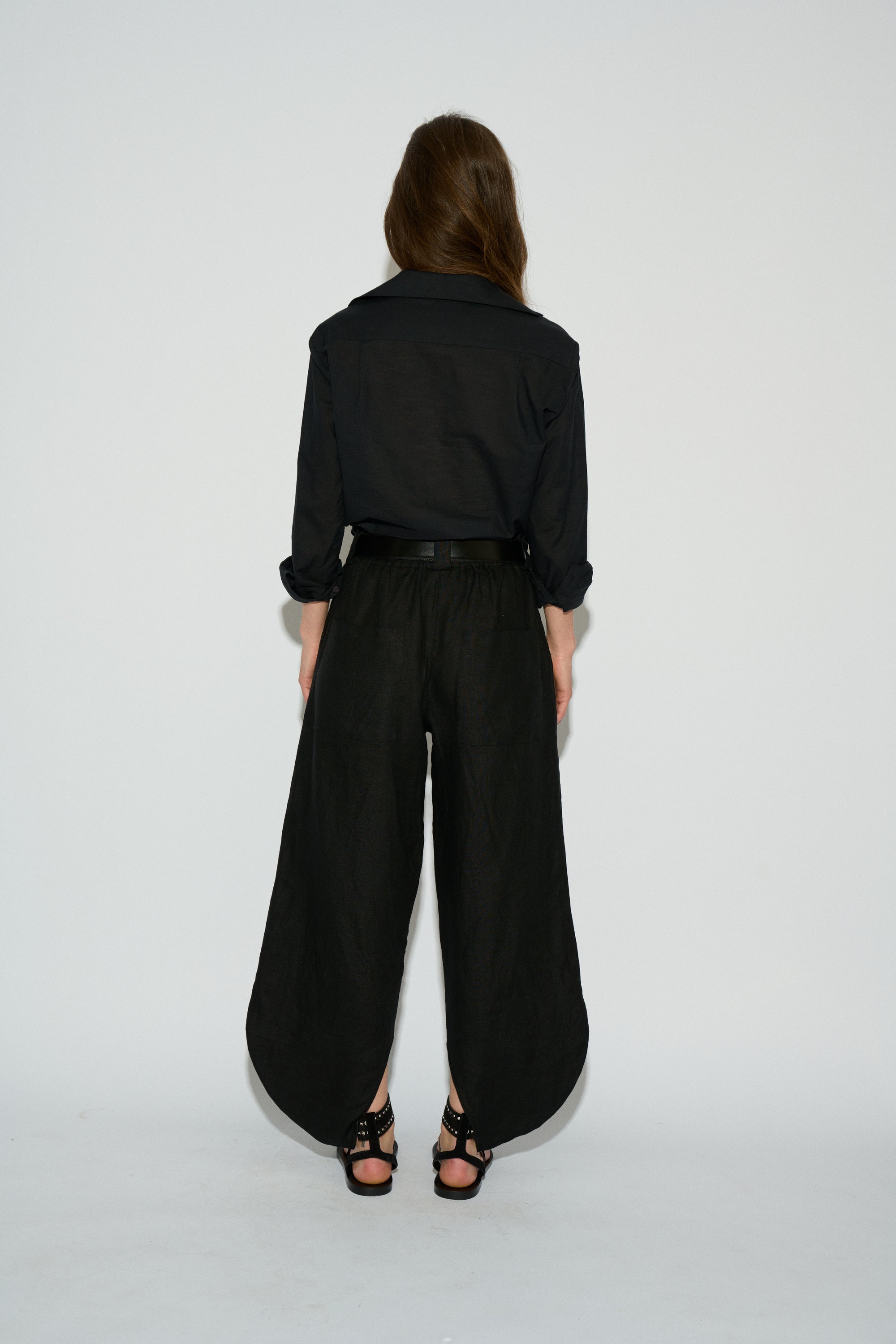 FLAVIA BLACK BUMPER TROUSERS