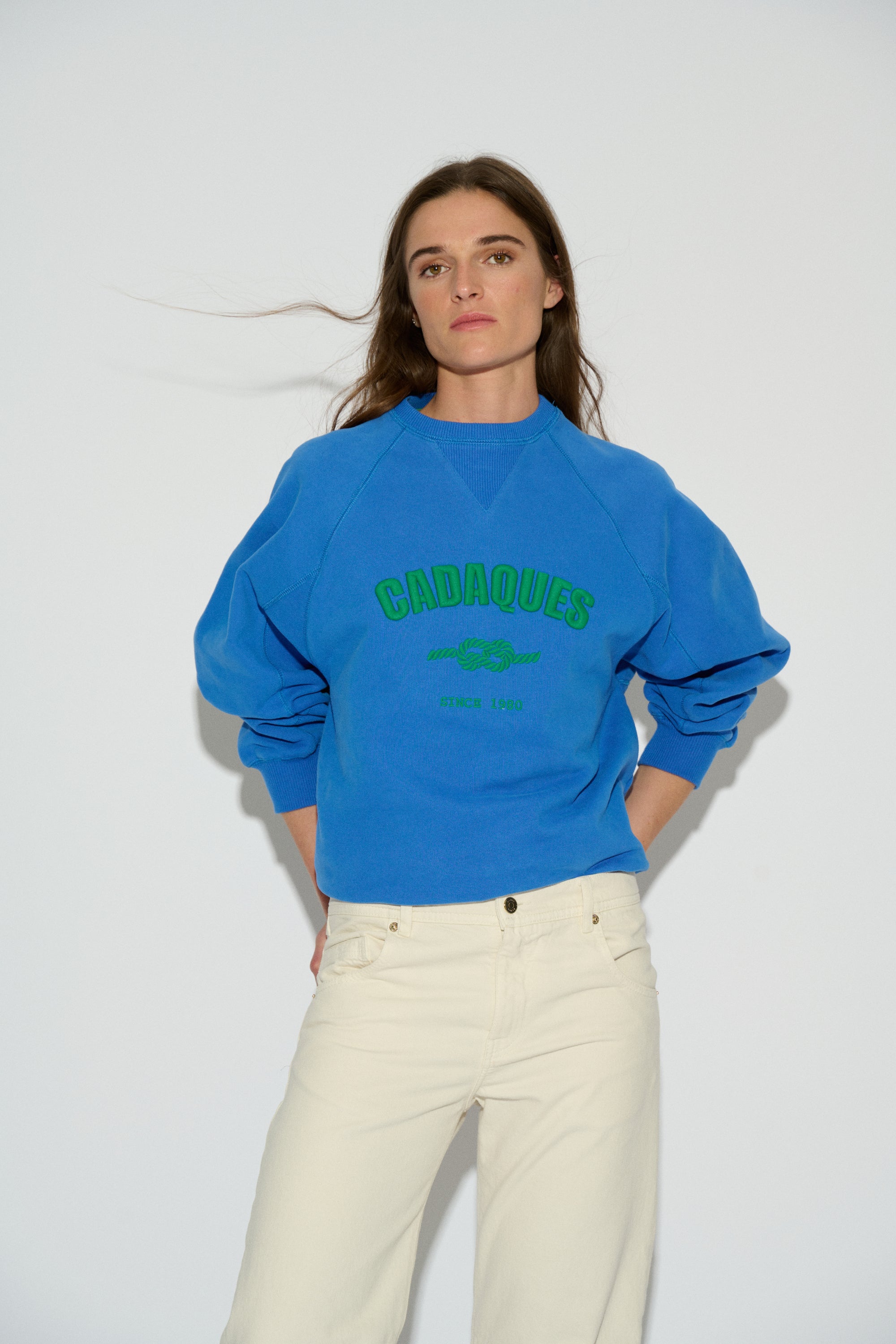 SUDADERA CADAQUES OVERSIZE AZUL