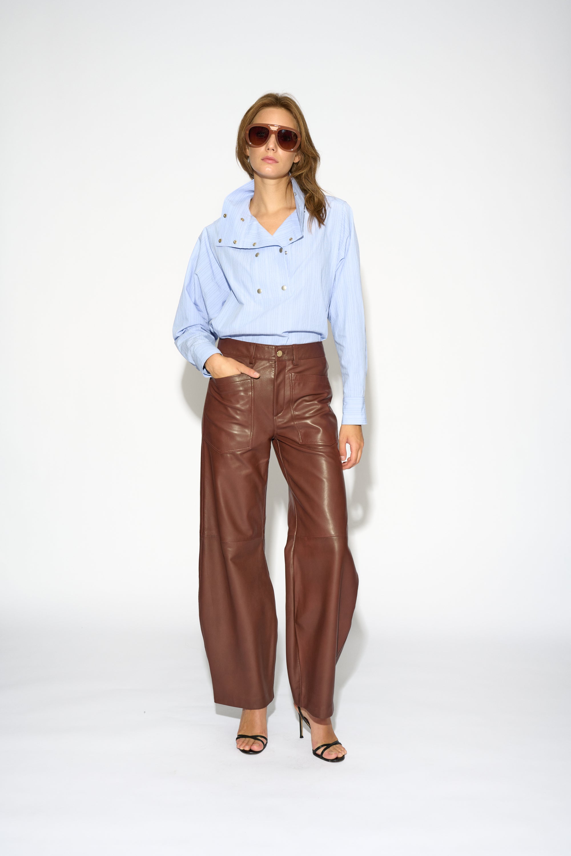 PANTALÓN KENDRA PIEL MARRÓN