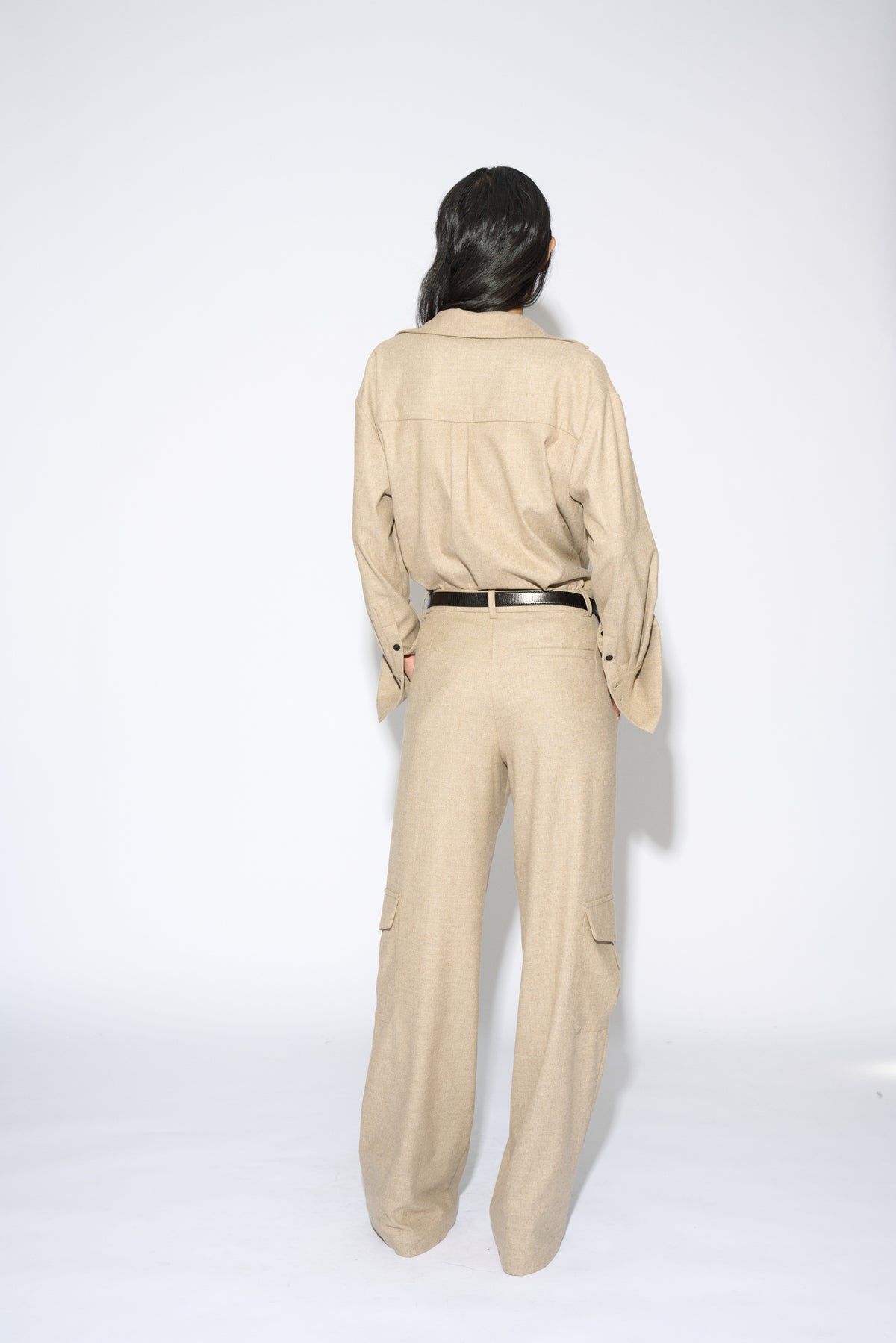PUGLIA STRAIGHT ECRU TROUSERS