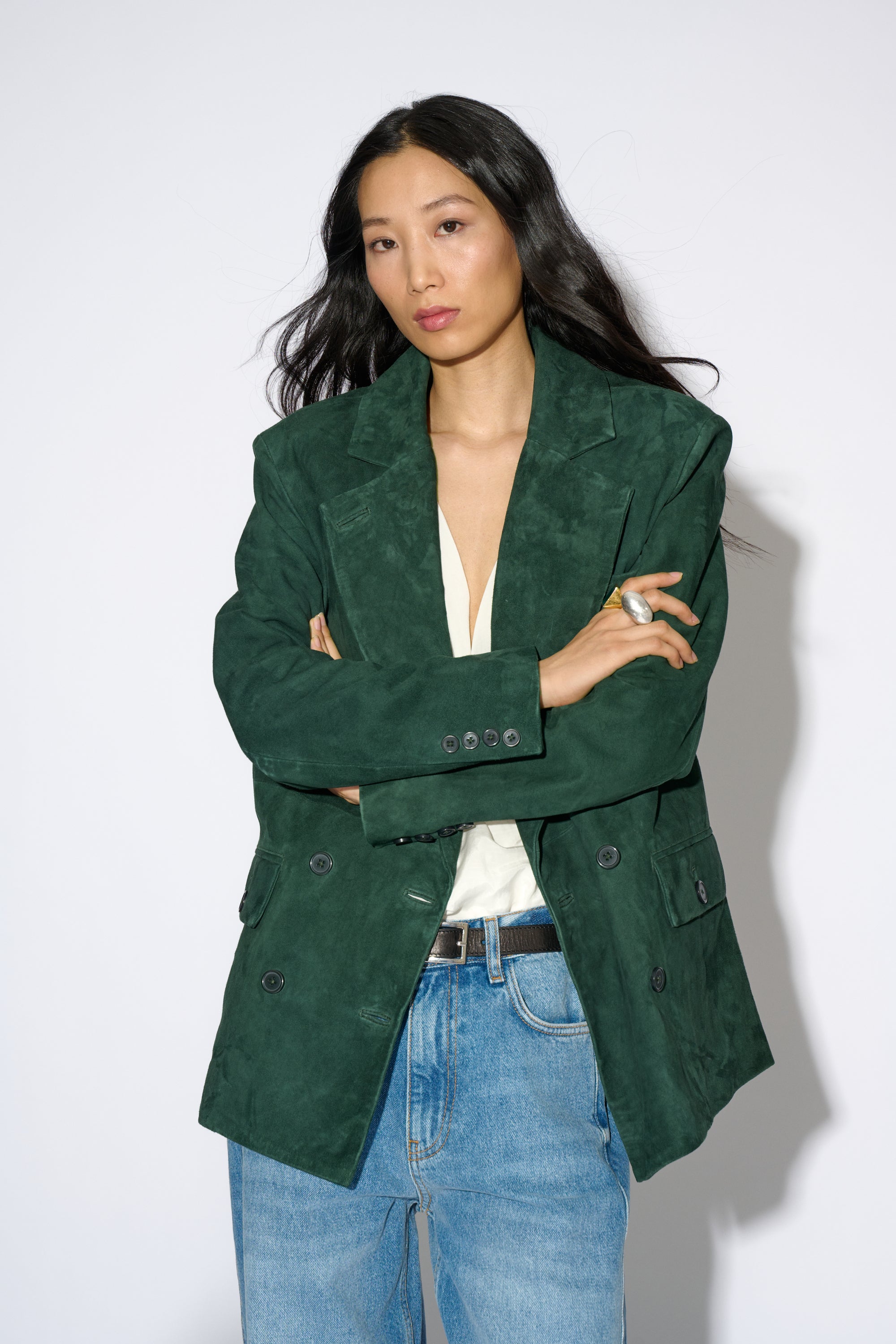 BLAZER ADA SUEDE KHAKI