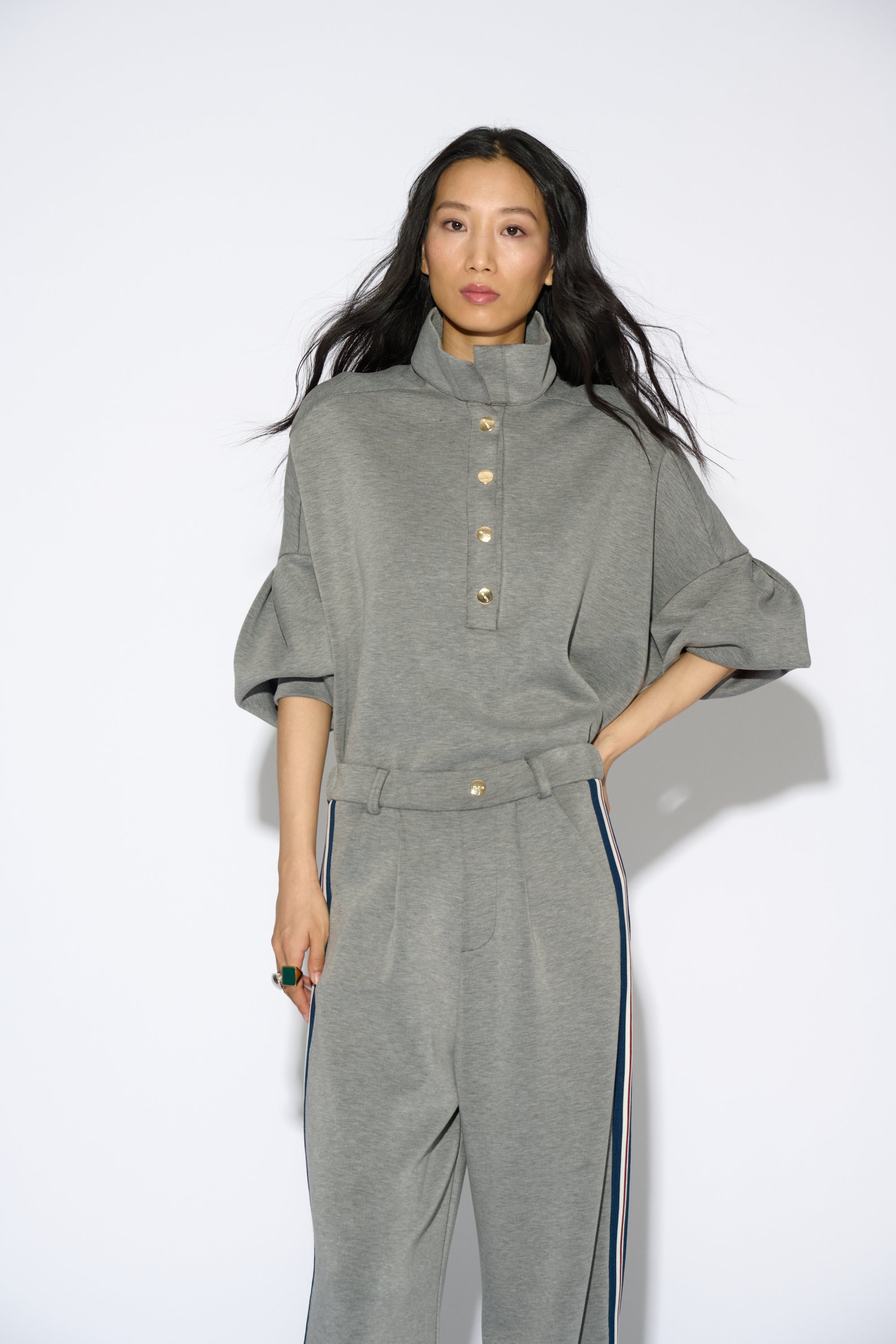 BEGOÑA OVERSIZE GREY SHIRT
