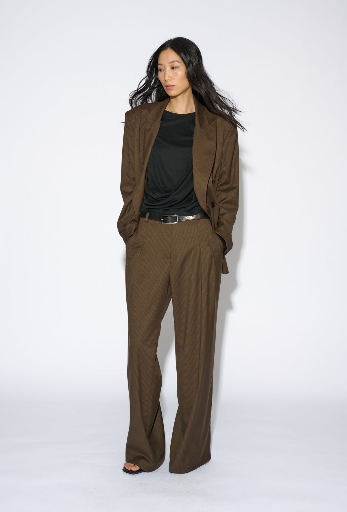 EULALIA BROWN STRIPED PANTS