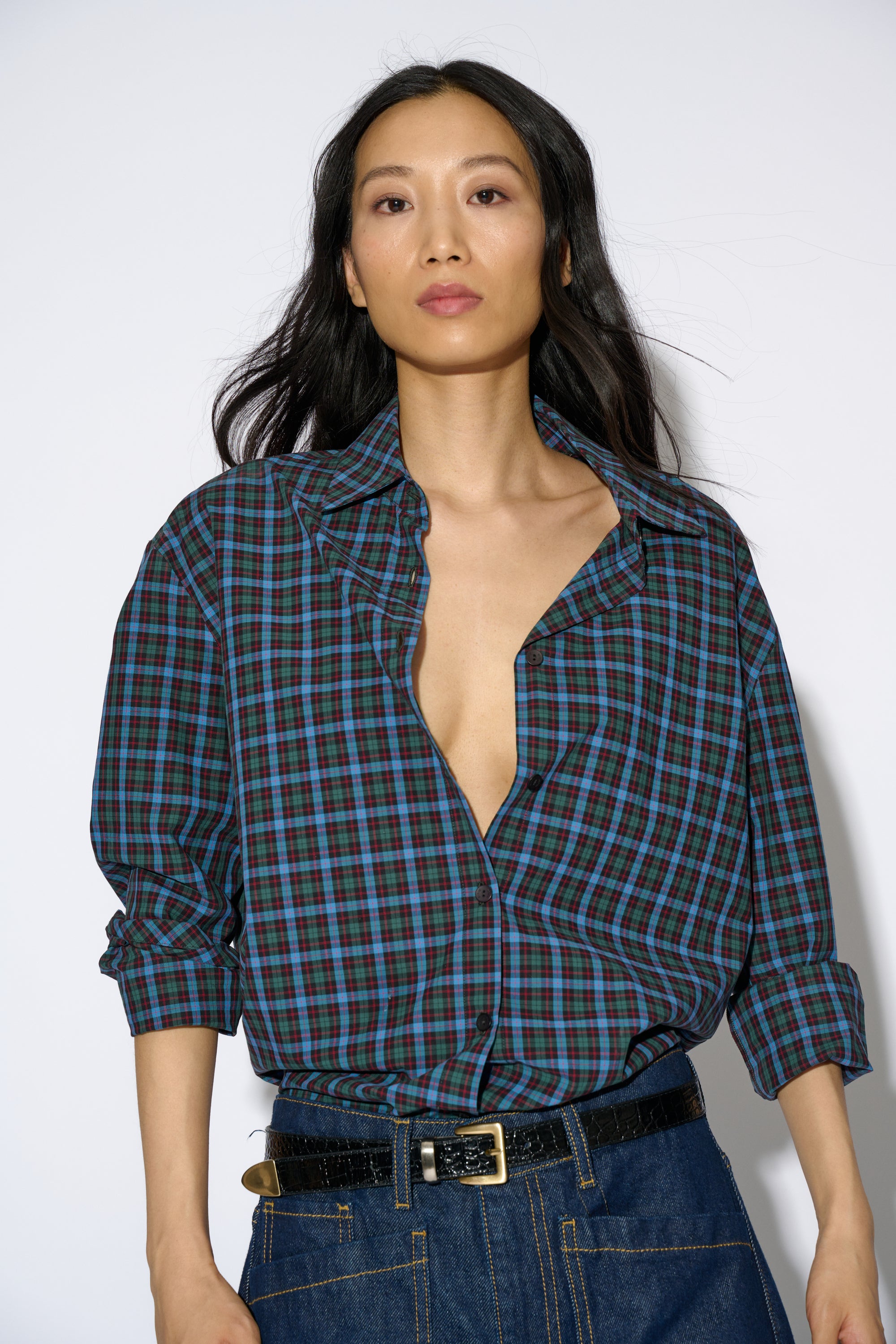 CAMISA GRACE CUADROS AZUL
