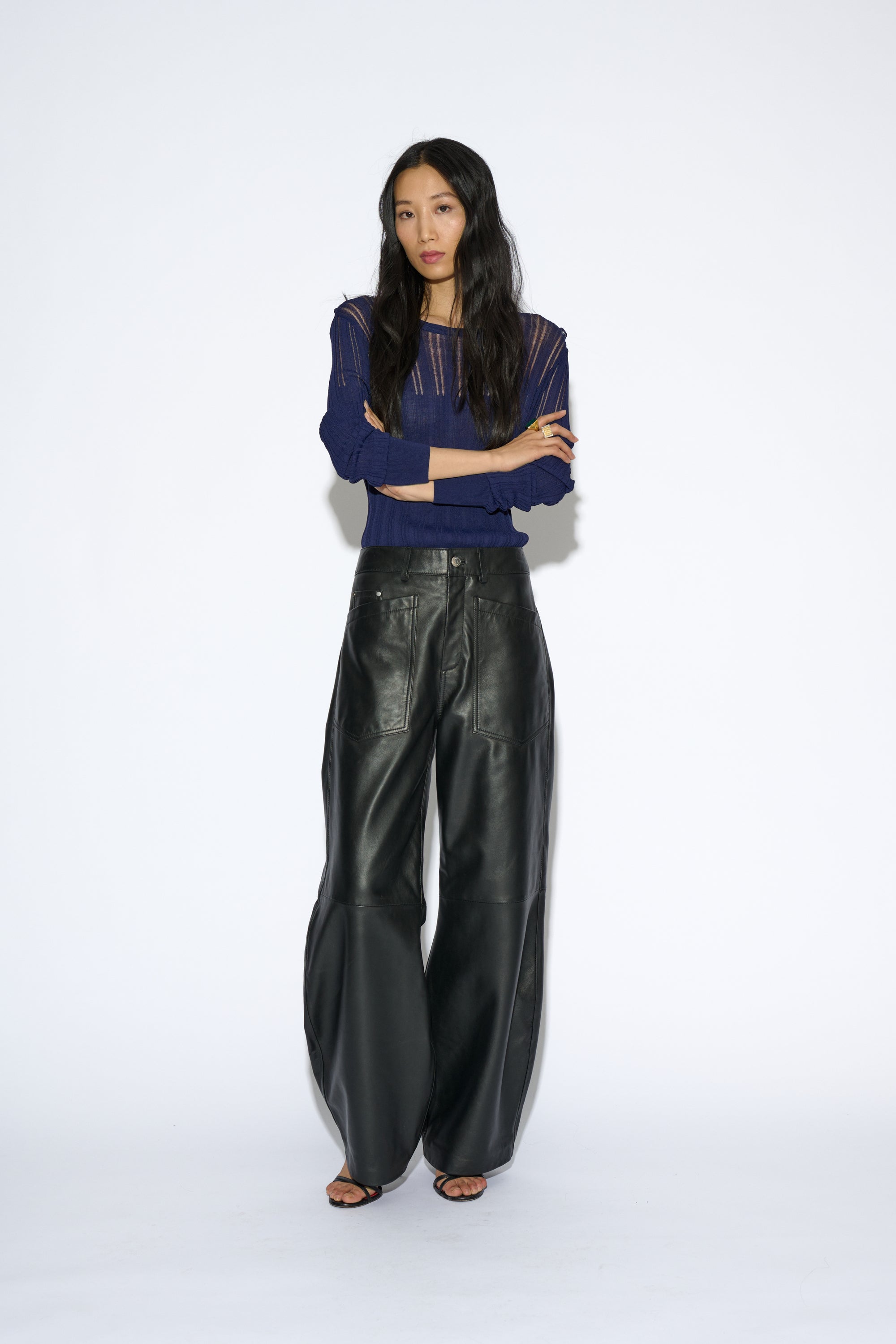 TOP SISI DESAGUJADO NAVY