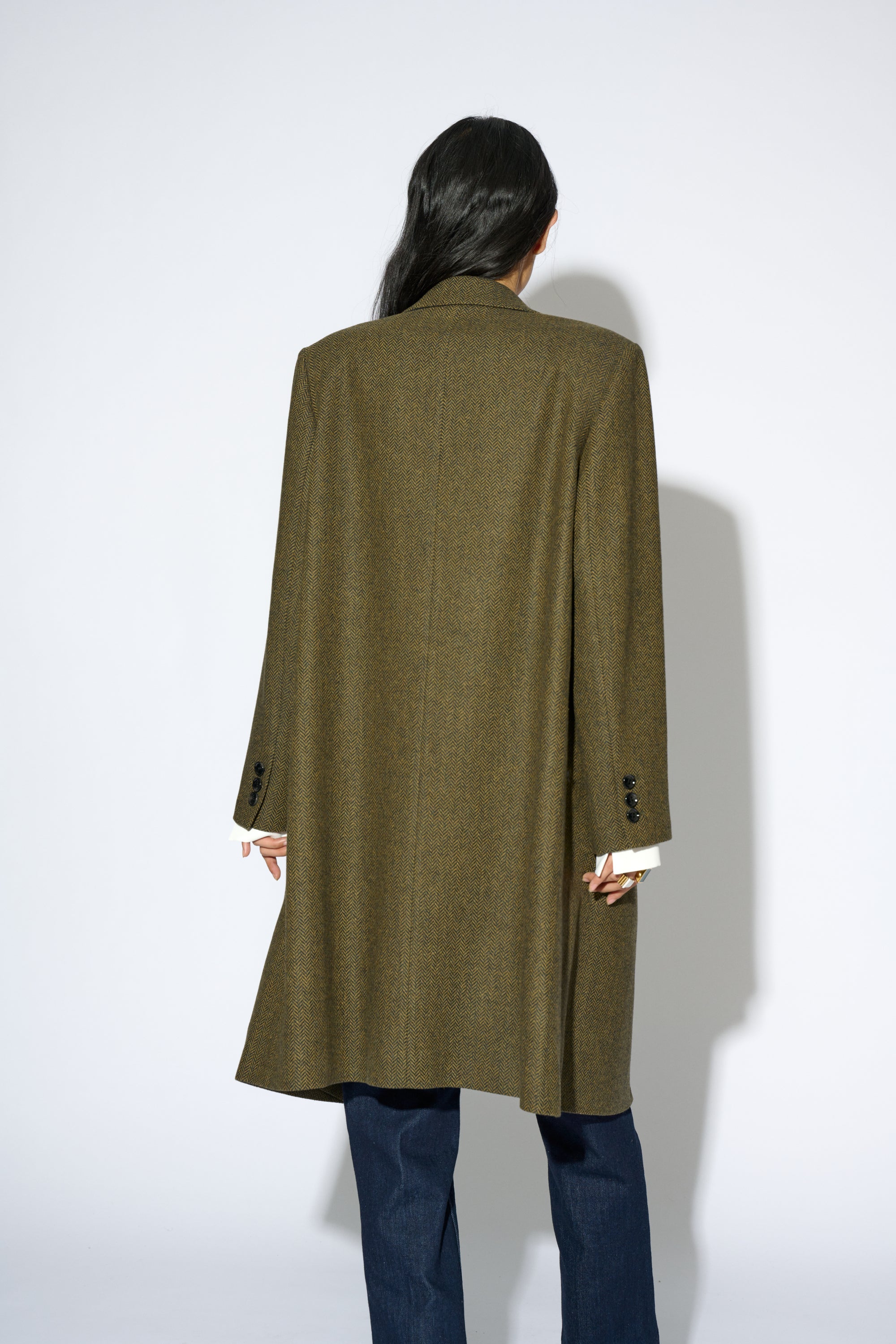 MANTEAU HARRIET CHEVRON VERT