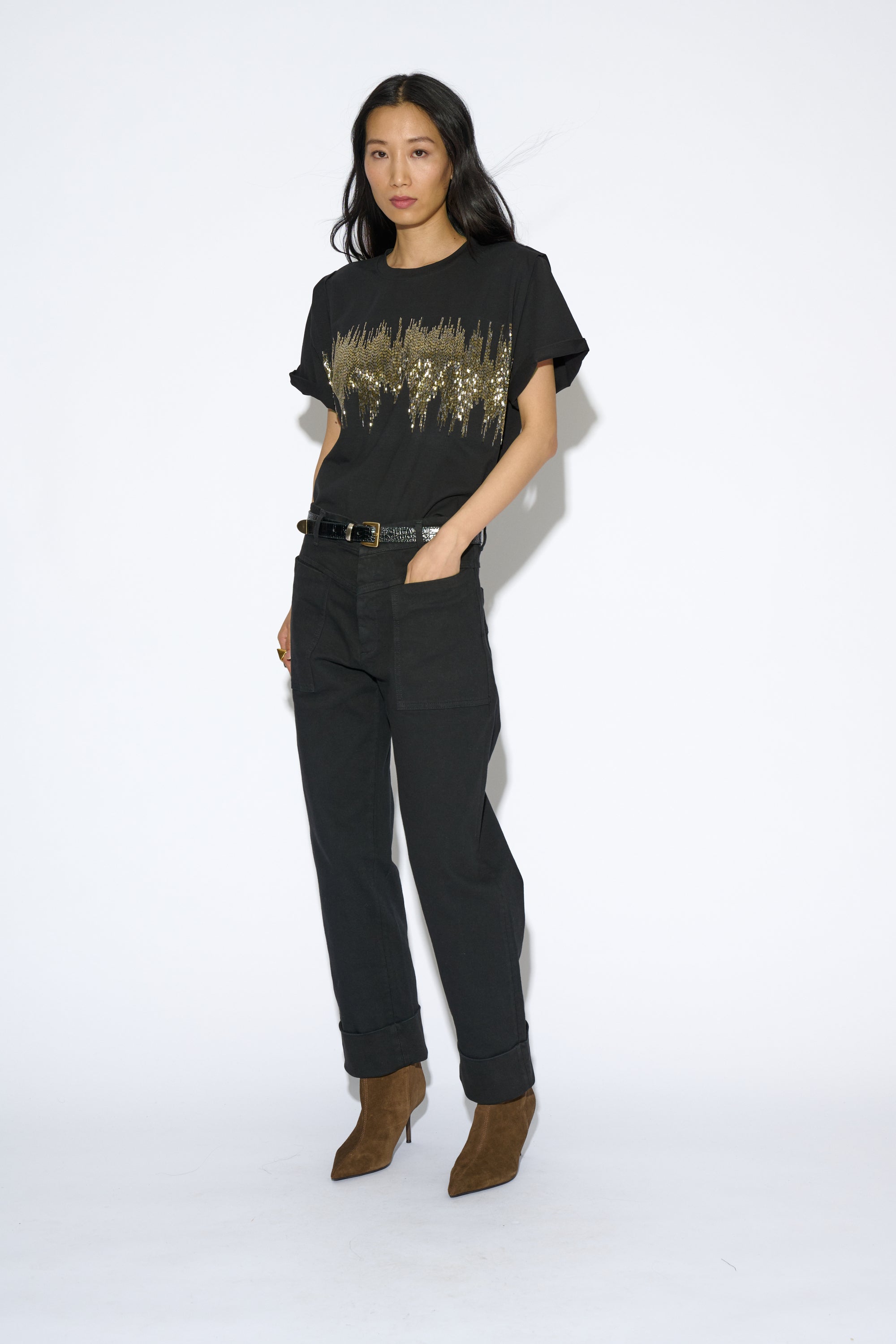 MYKONOS STRAIGHT BLACK JEANS