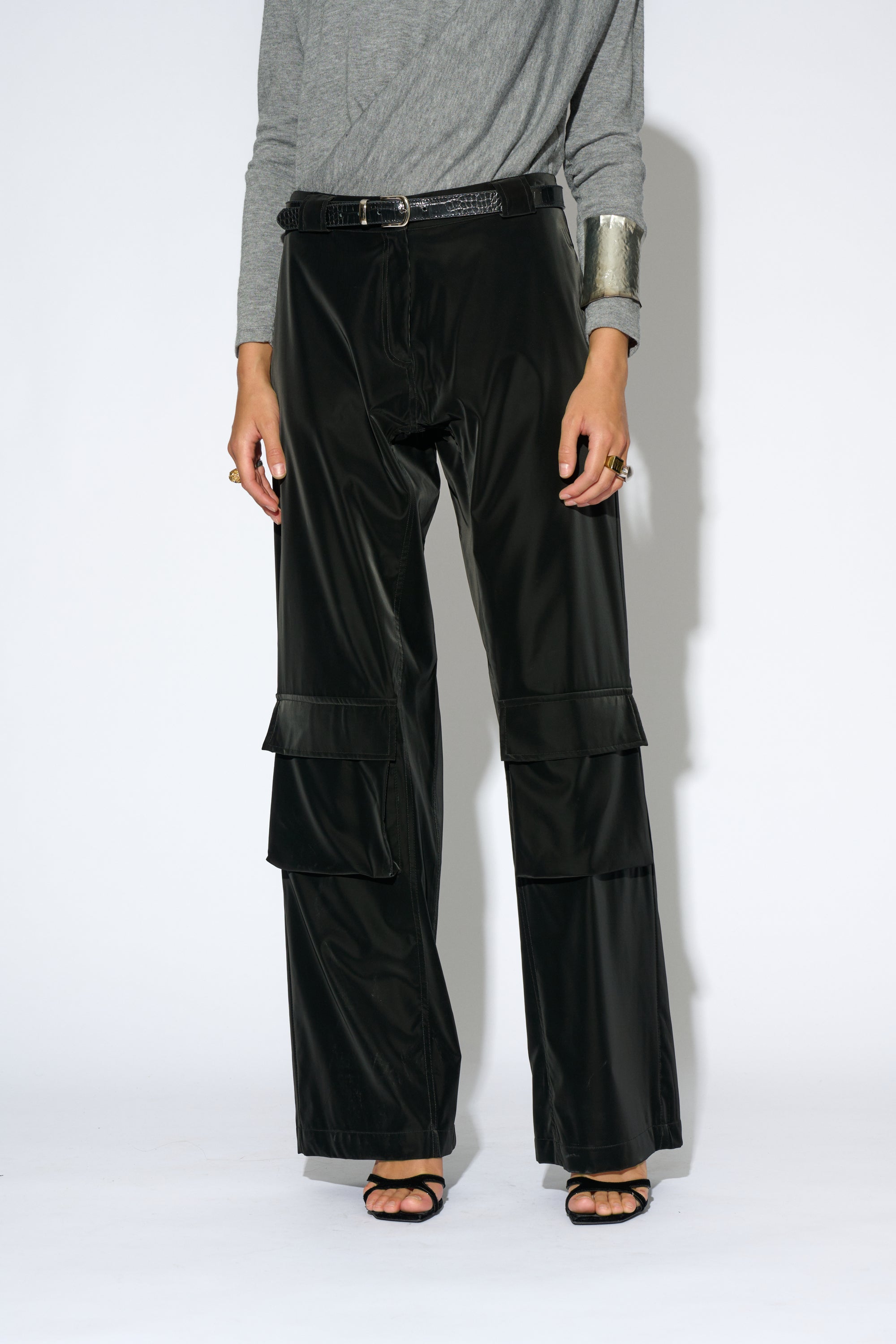ALEXANDRA BLACK TECHNICAL TROUSERS