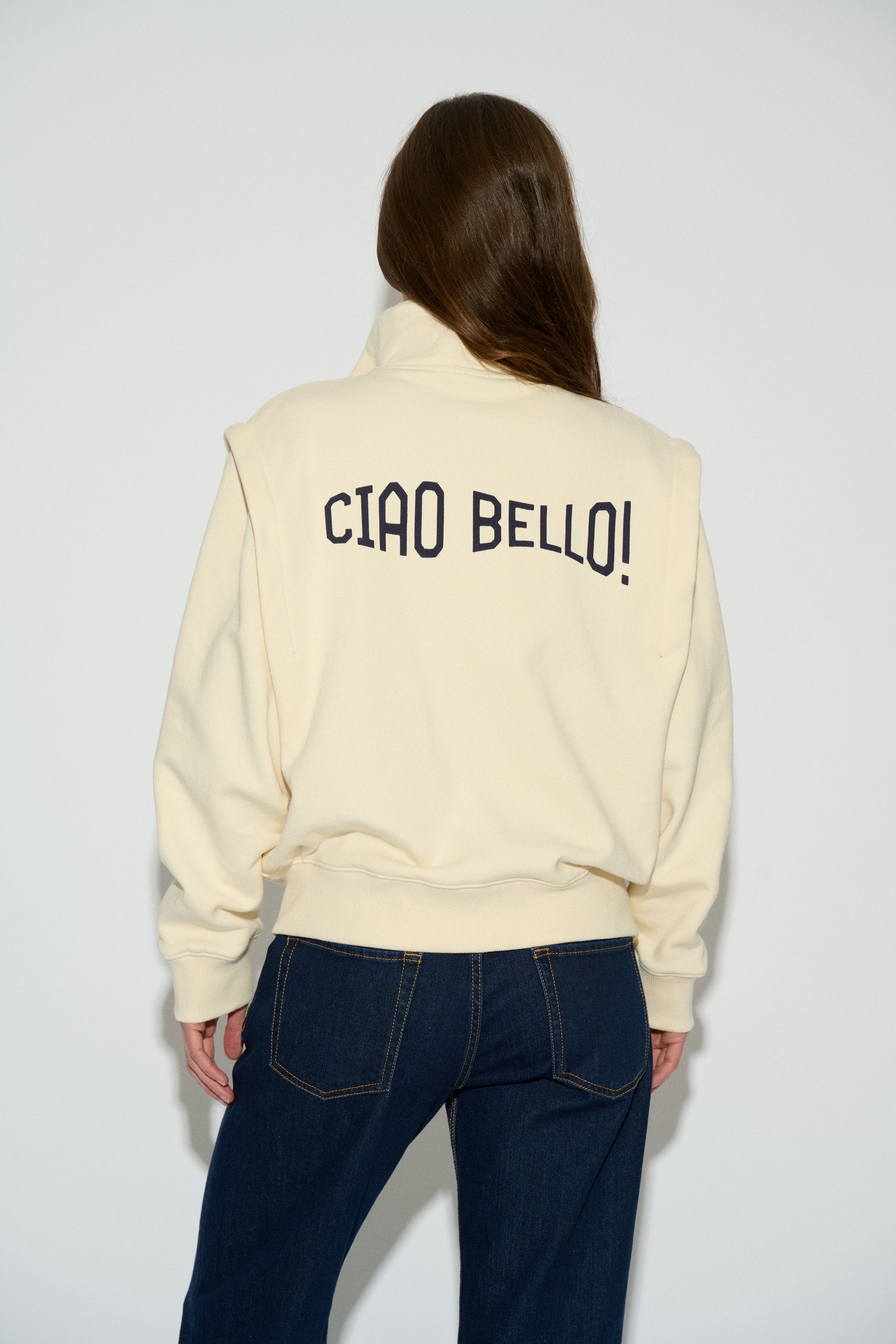 SUDADERA GALA CREMALLERA BLANCO ROTO