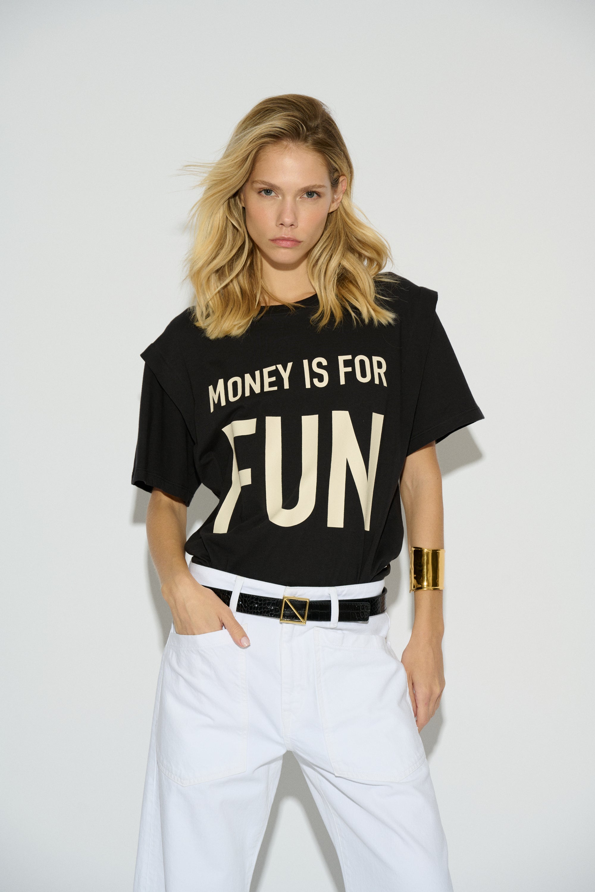 CAMISETA FUN MANGA CORTA NEGRO