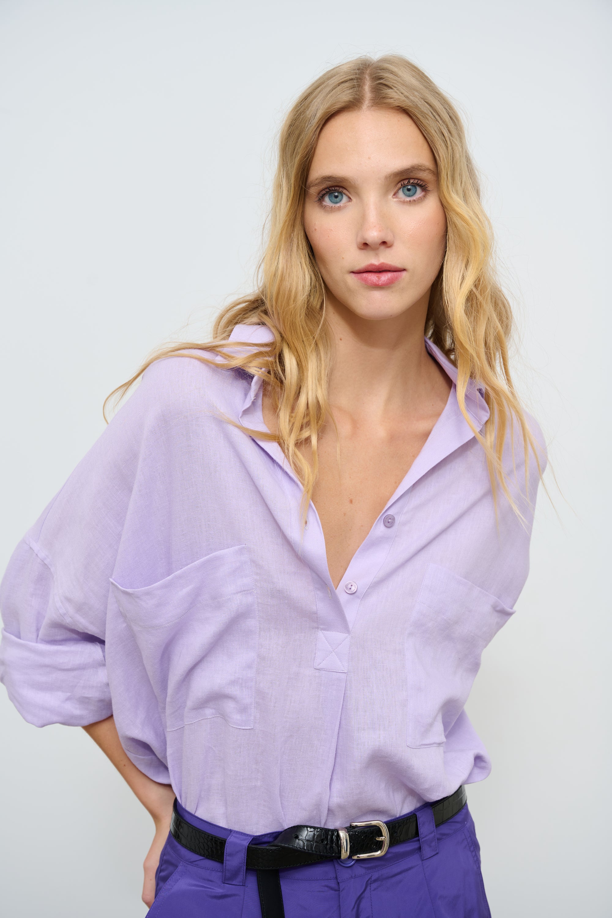 SHIRT FLORA LILAC