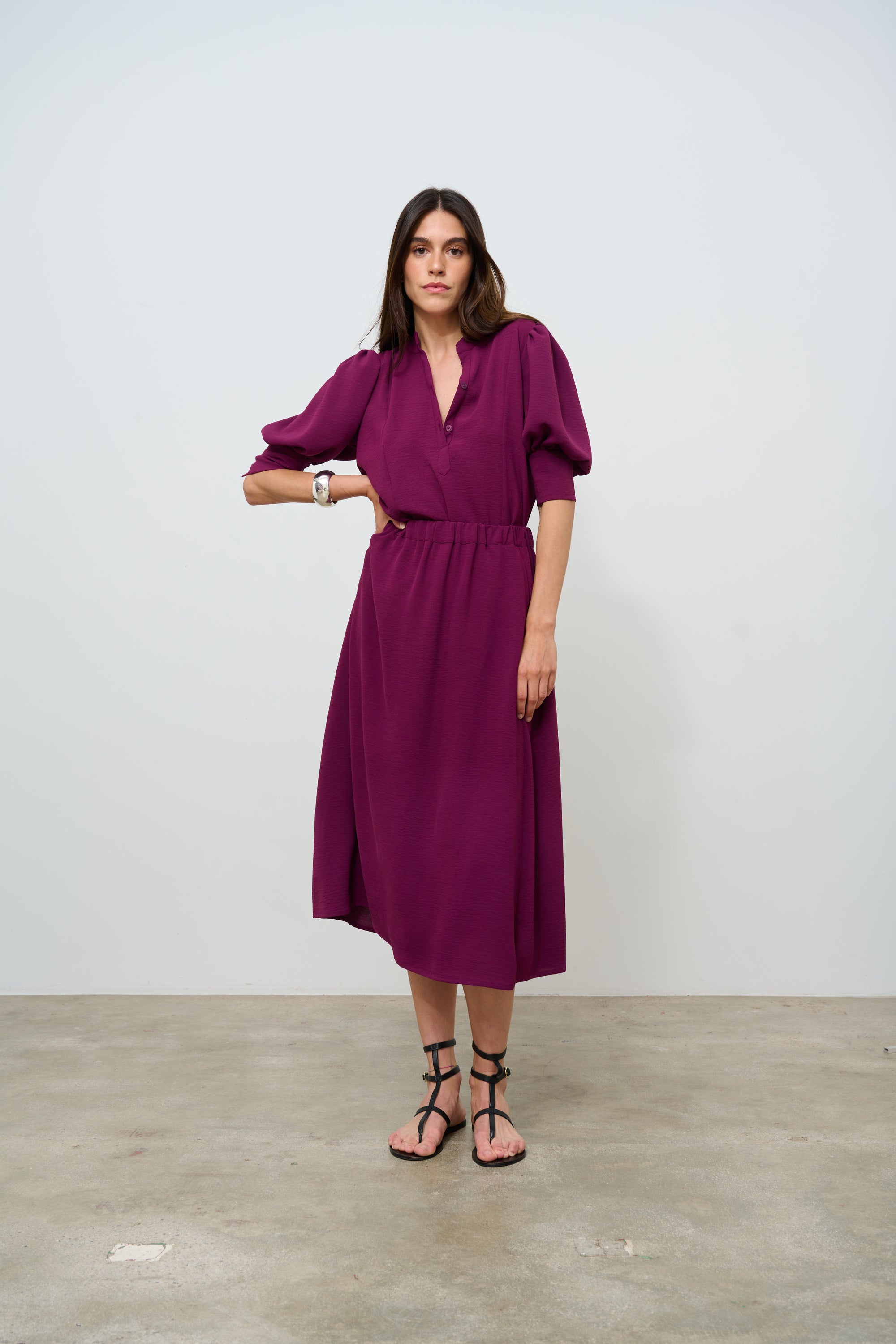 CLARA BURGUNDY SKIRT