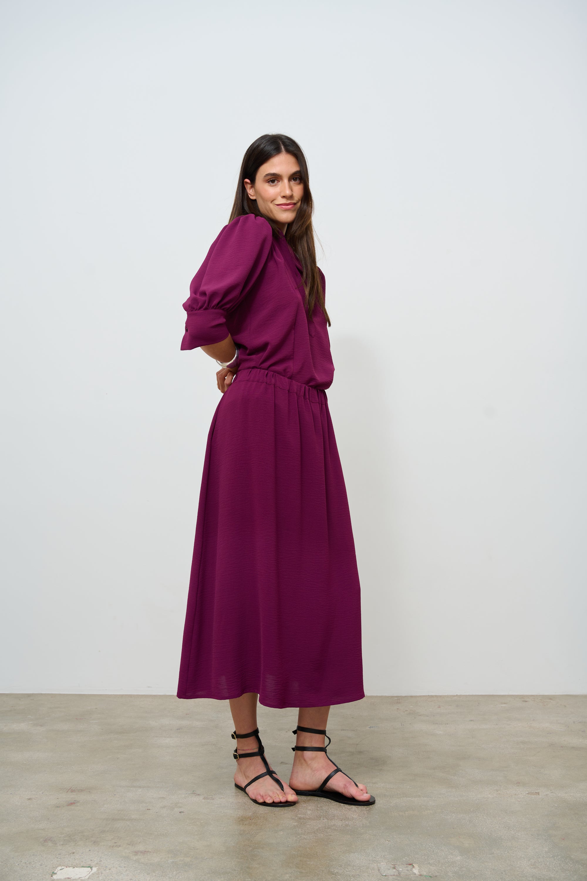 CLARA BURGUNDY SKIRT