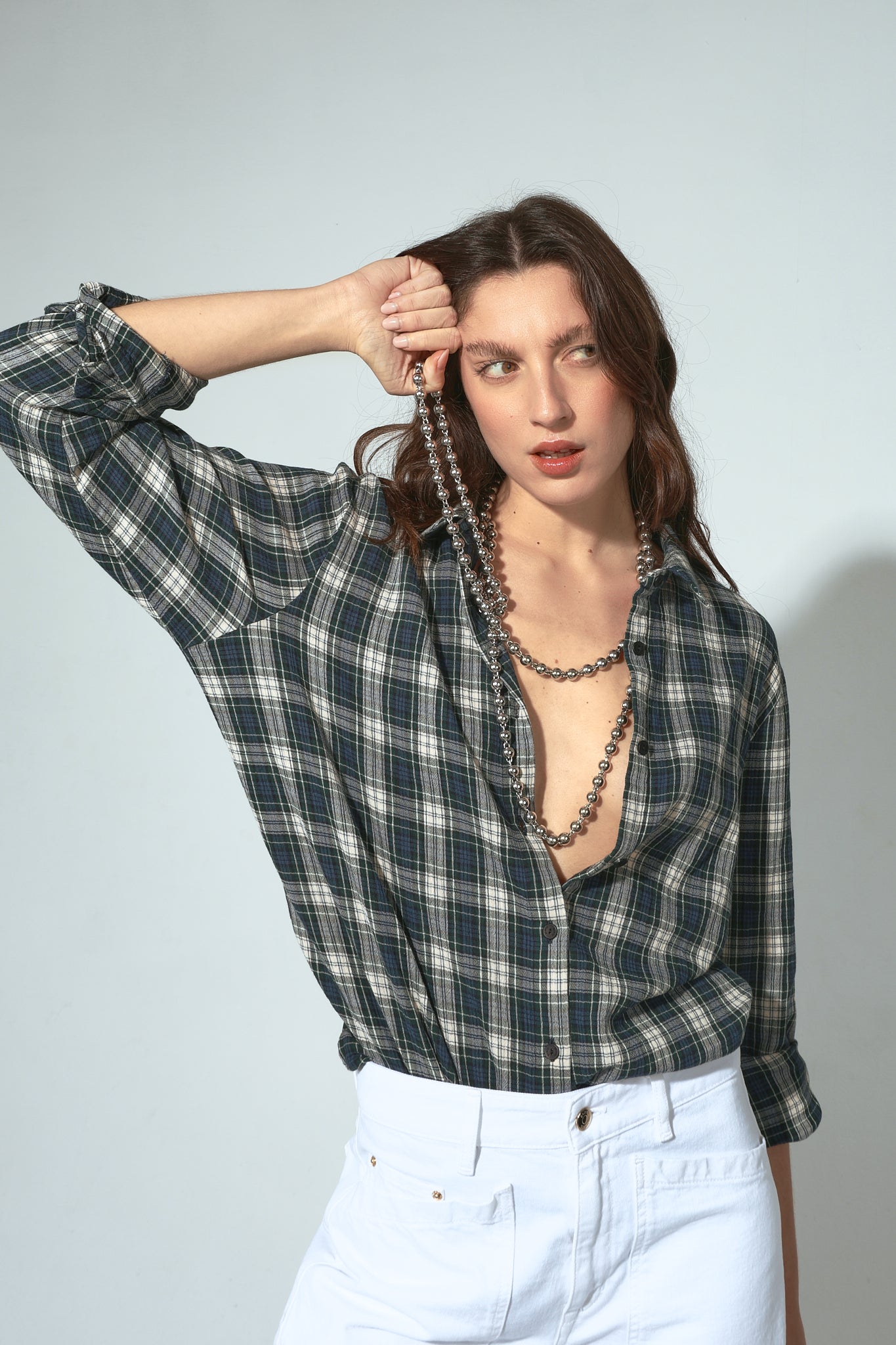 CAMISA FERNANDA CUADRO VERDE