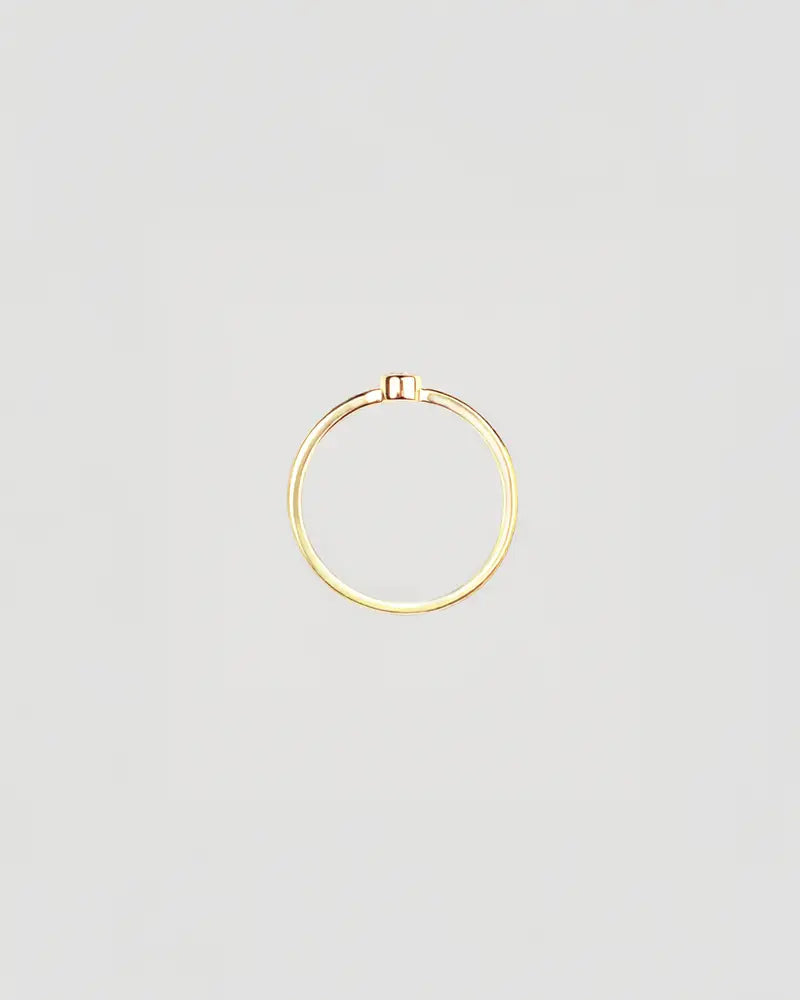 Mini gemstone ring gold