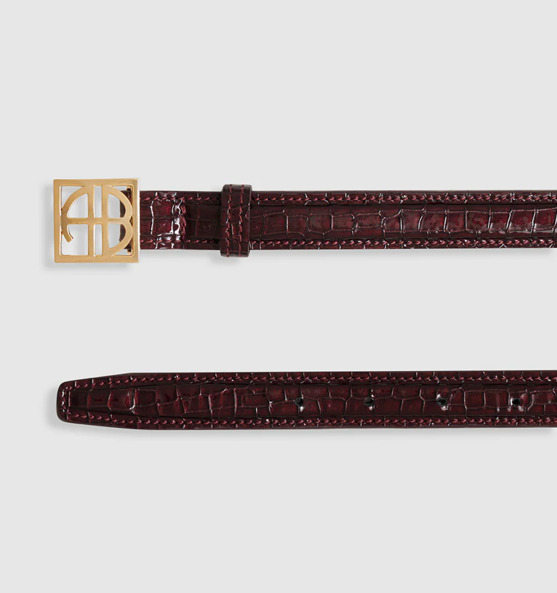 BELT MONOGRAM BURGUNDY
